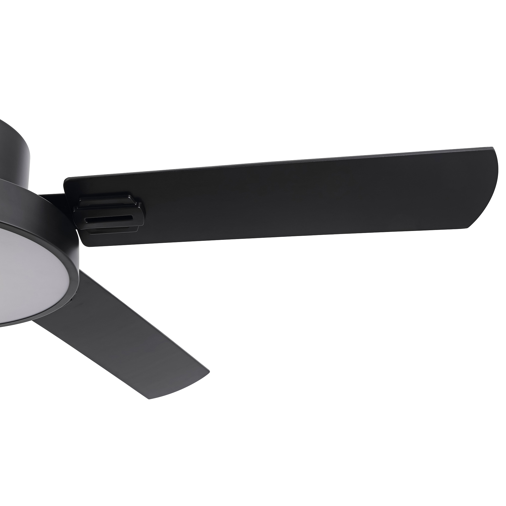 Modern Black 52-Inch LED Ceiling Fan with Remote and Light Kit