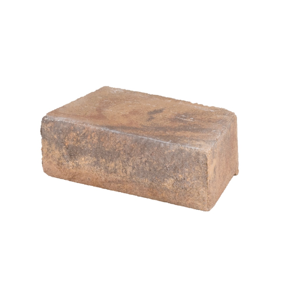 30535 4.1-in H x 12-in L x 6.8-in D Autumn Blend Concrete Retaining Wall Block