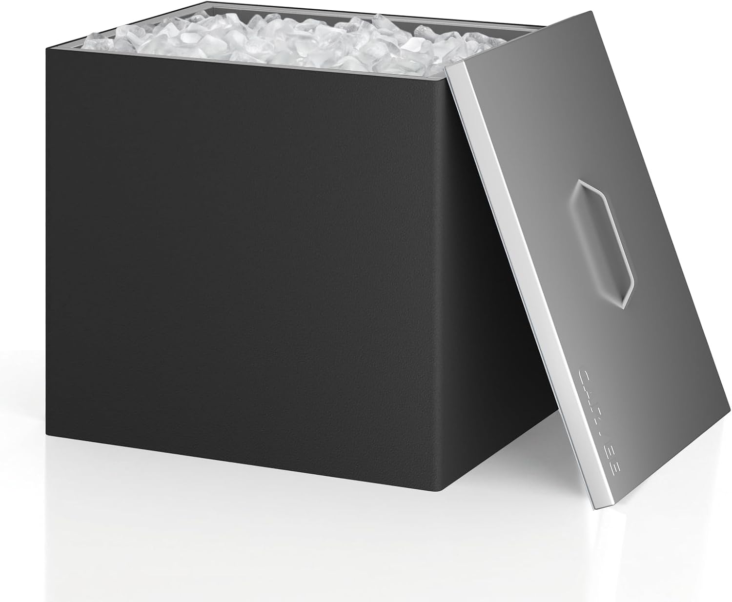 IdealHouse Drop in Ice Chest 14in L x12 W x 18 H Stainless Steel Ice Cooler with Cover 35QT Outdoor Kitchen Ice Bar Drop in Ice Bin Included Drain-Pipe and Drain Plug for Cold Wine Beer