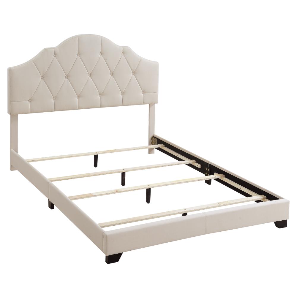 Homefare Linen Beige Queen Wood Panel Bed At Lowes.com