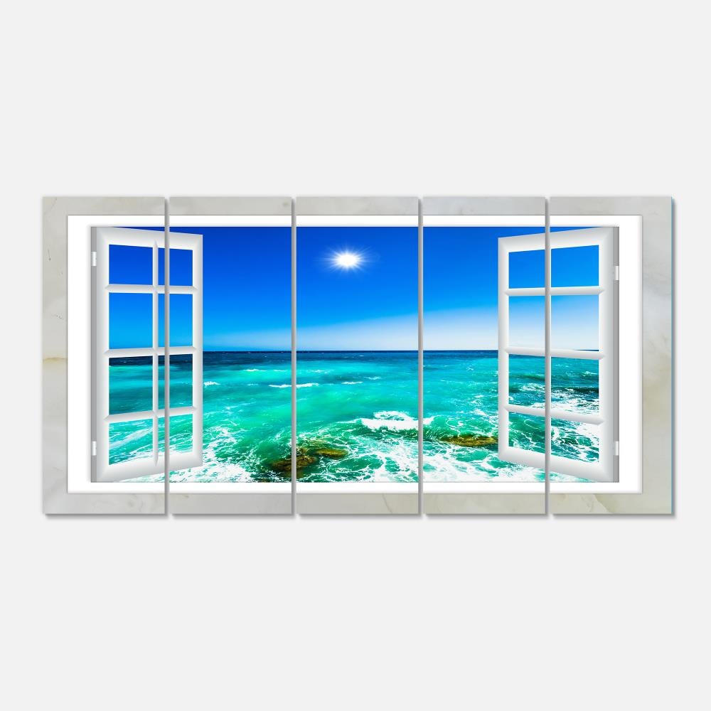 Designart PT11428-401 28-Inches H x 60-Inches W Coastal Canvas Print