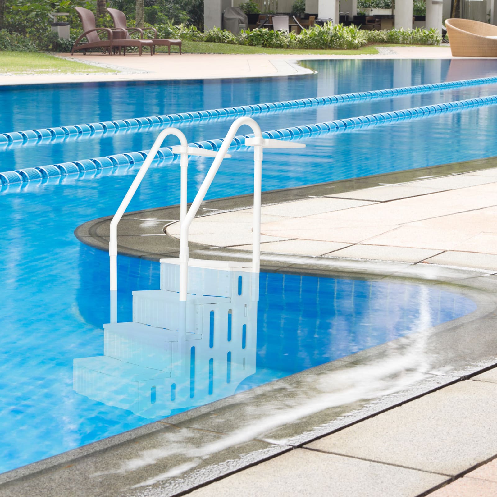 VINGLI 4 Steps Pool Ladder Heavy-Duty Safety Step for Above Ground ...