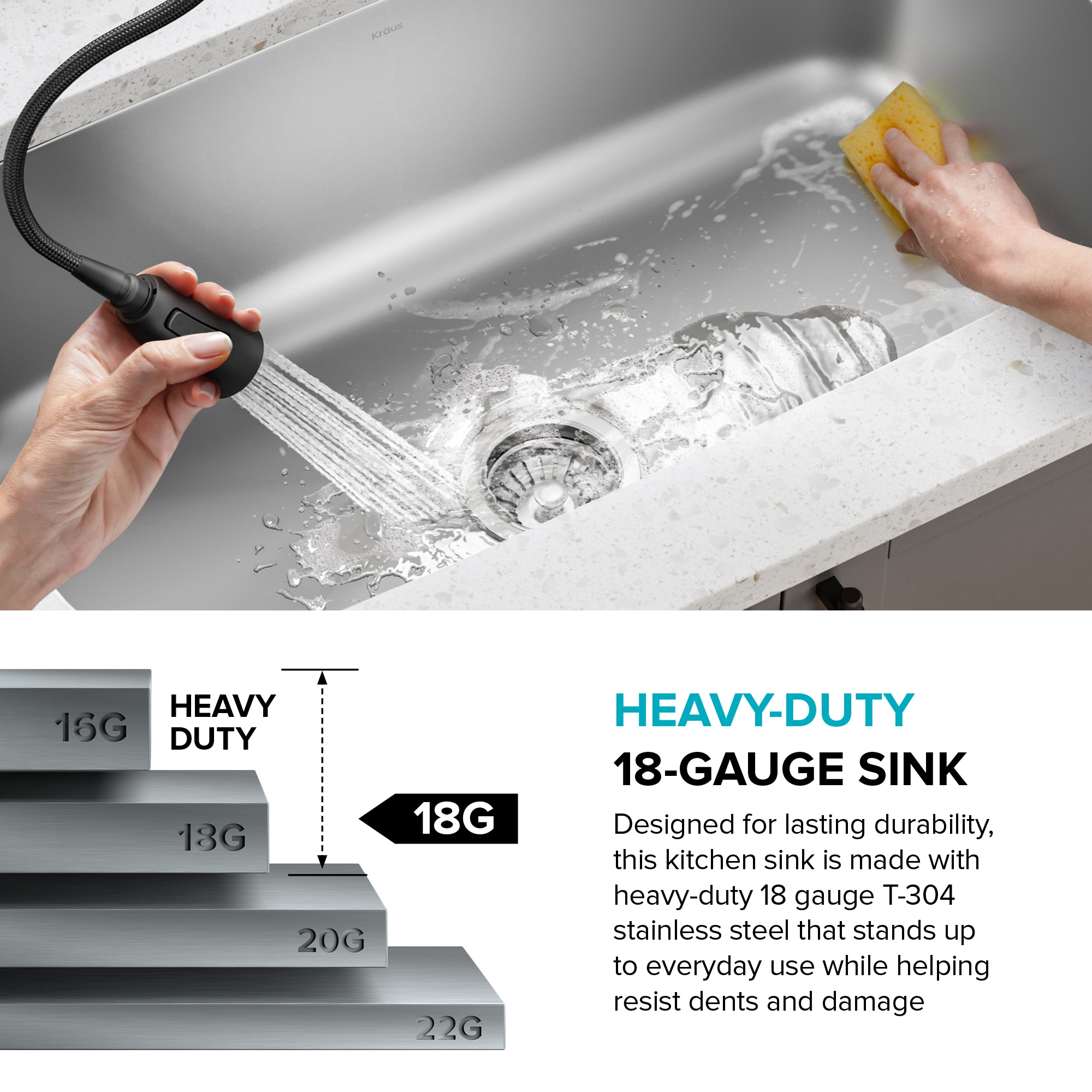Kraus KBU12 Kitchen-Sinks - View #9