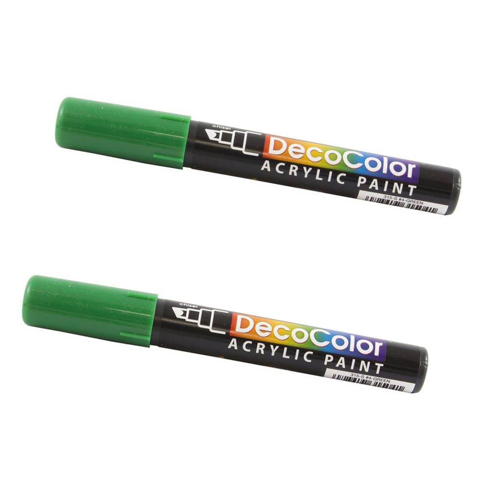 Jam Paper Jam Paper Chisel Tip Acrylic Paint Markers, Green, 2/Pack | 526315GRA