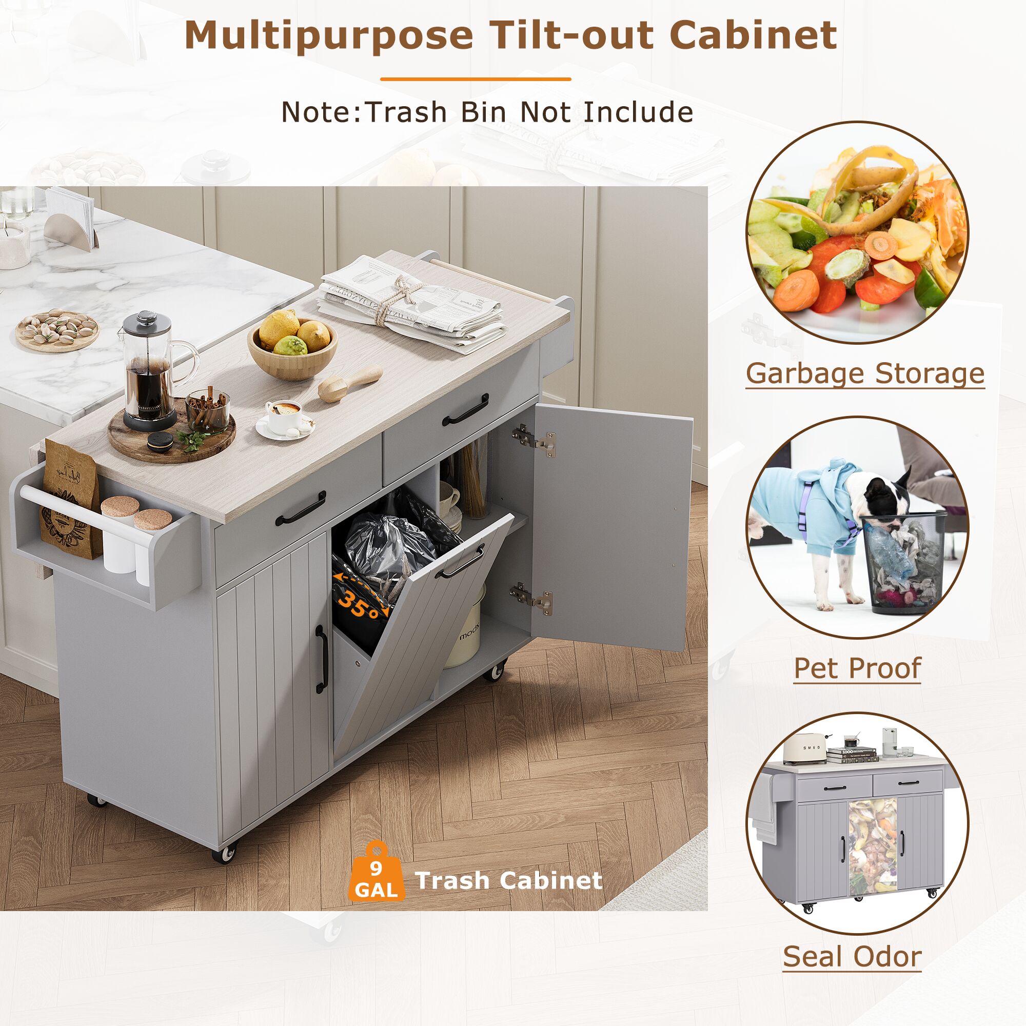 Kahomvis KK-QPO2-AAG Kitchen-Furniture - View #7
