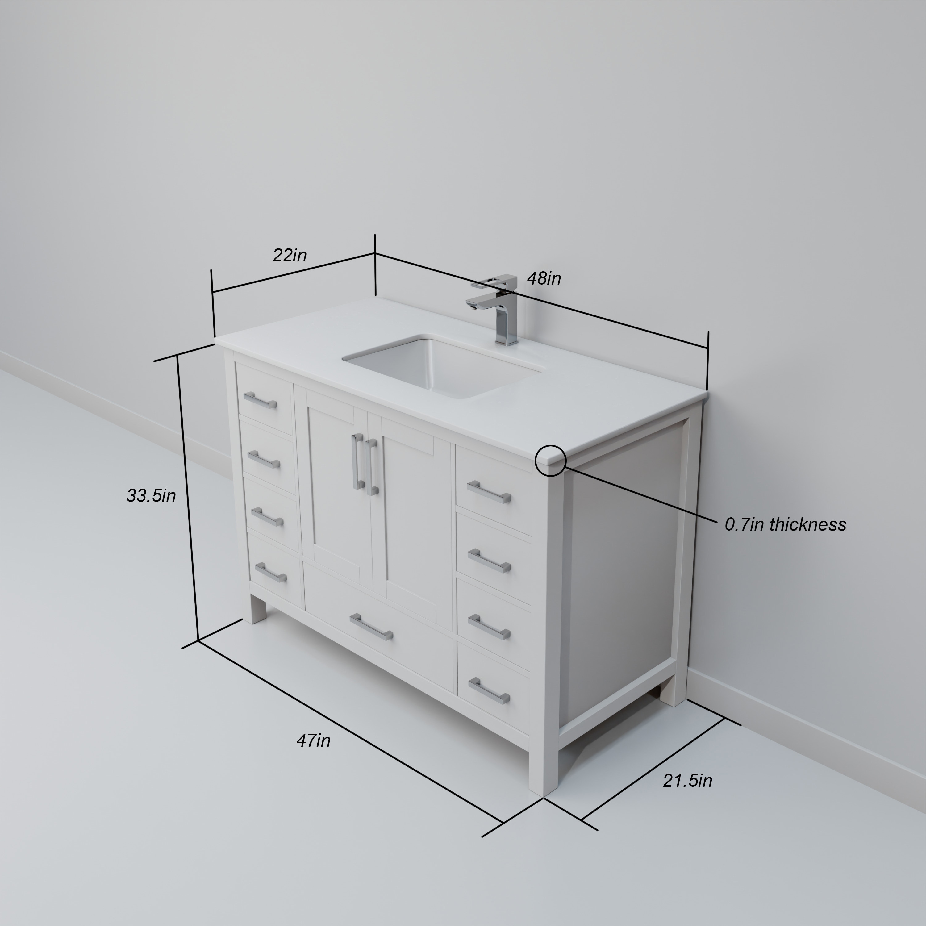Lexora LVJ48SA200 Bath-Vanity-Combo - View #8