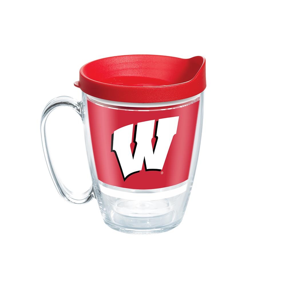 Tervis 01257497 Wisconsin Badgers NCAA 16-fl oz Plastic Travel Mug