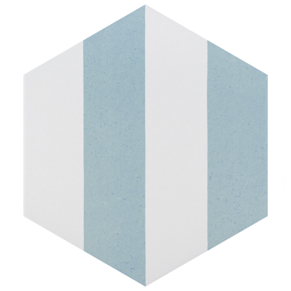 Affinity Tile FCDPCPAX Porto Capri Hex Aqua 8-5/8-in x 9-7/8-in Glazed Porcelain Patterned Hexagon Standard Floor and Wall Tile ( 11.5-sq ft Carton )