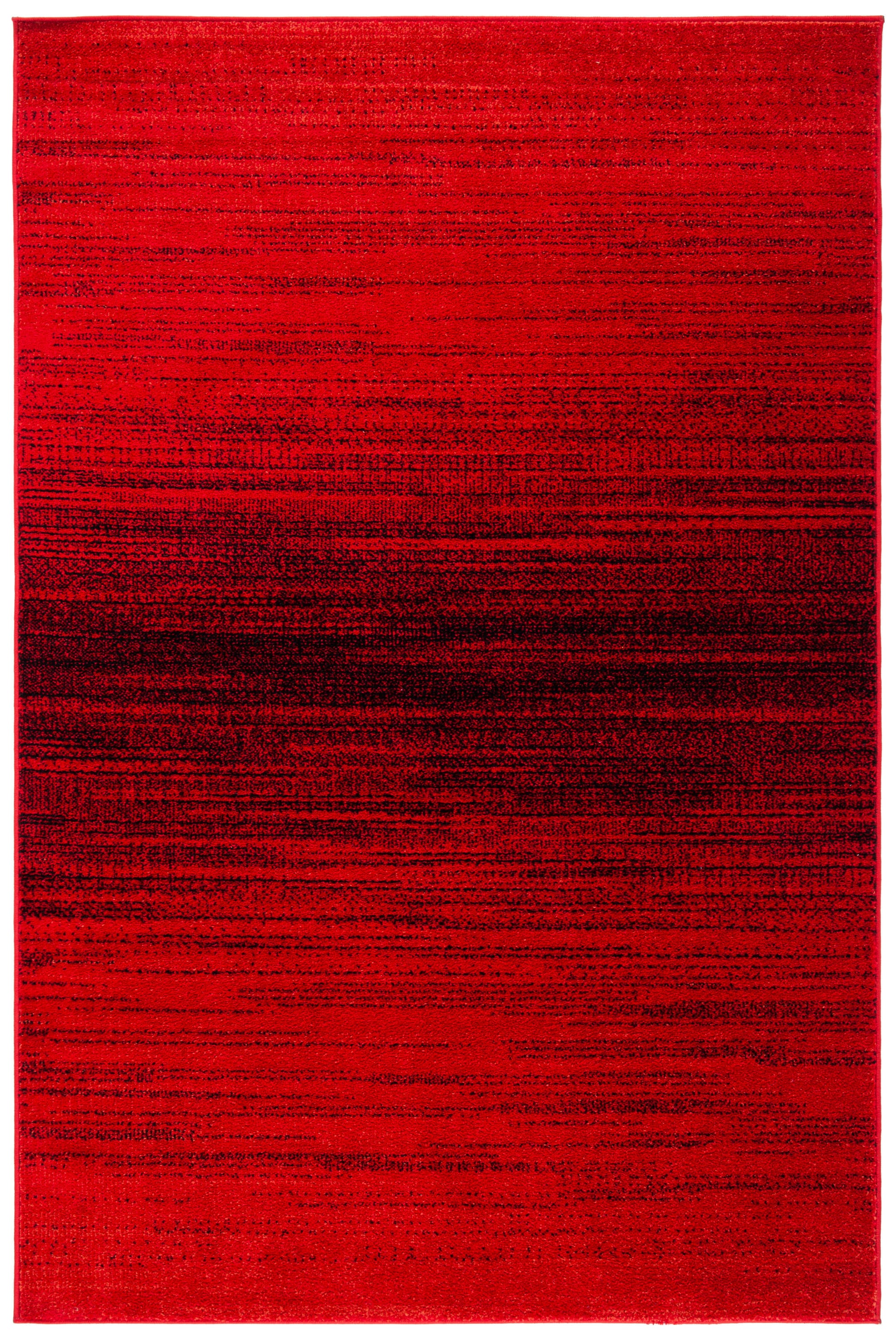 Safavieh ADR142Q-6 Adirondack 6 x 9 (ft) Loomed Polypropylene Red/Black Rectangular Indoor Ombre Industrial Area rug