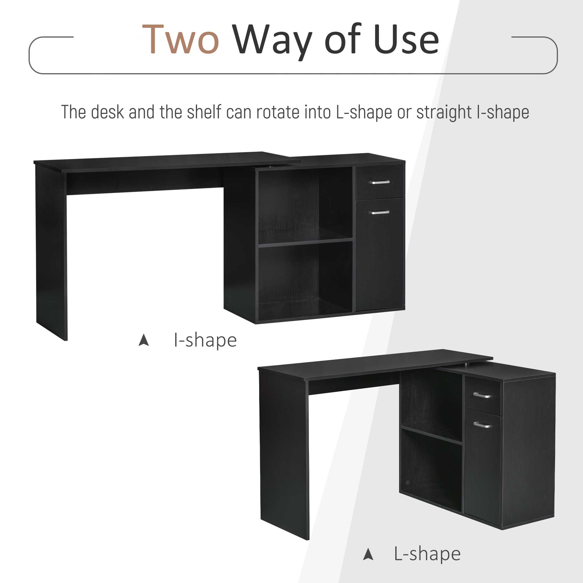 HomCom 836-073V80BK desks - View #9