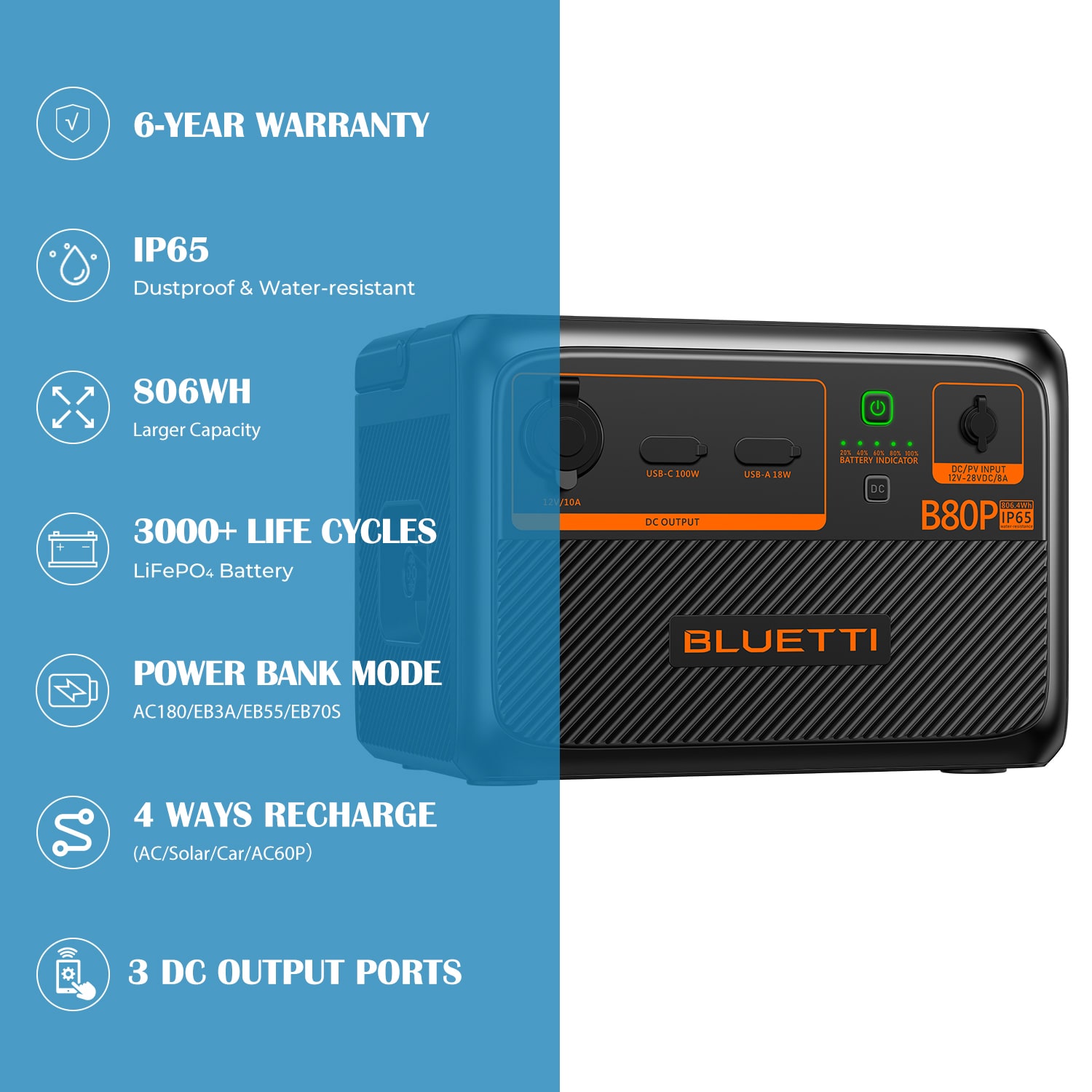 BLUETTI B80 Solar-Generators - View #2