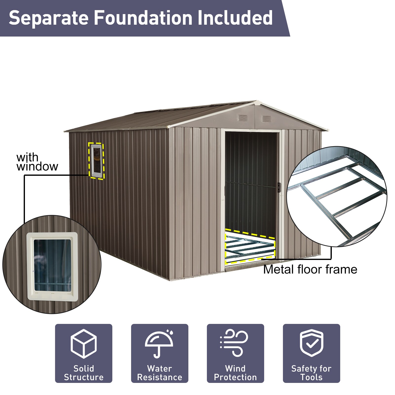 Xspracer ML-OS22WS Metal-Storage-Buildings-Sheds - View #6