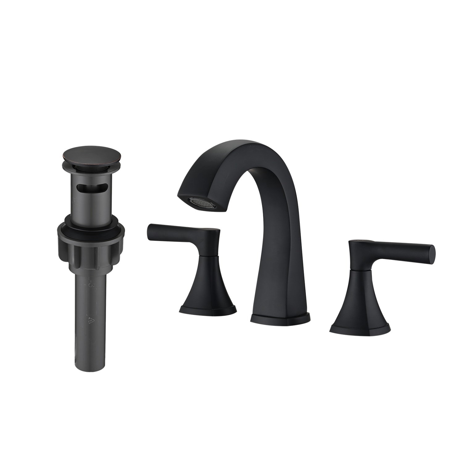 Streamdale Furniture Streamdale Two Handle Bathroom Sink Faucet with Drain