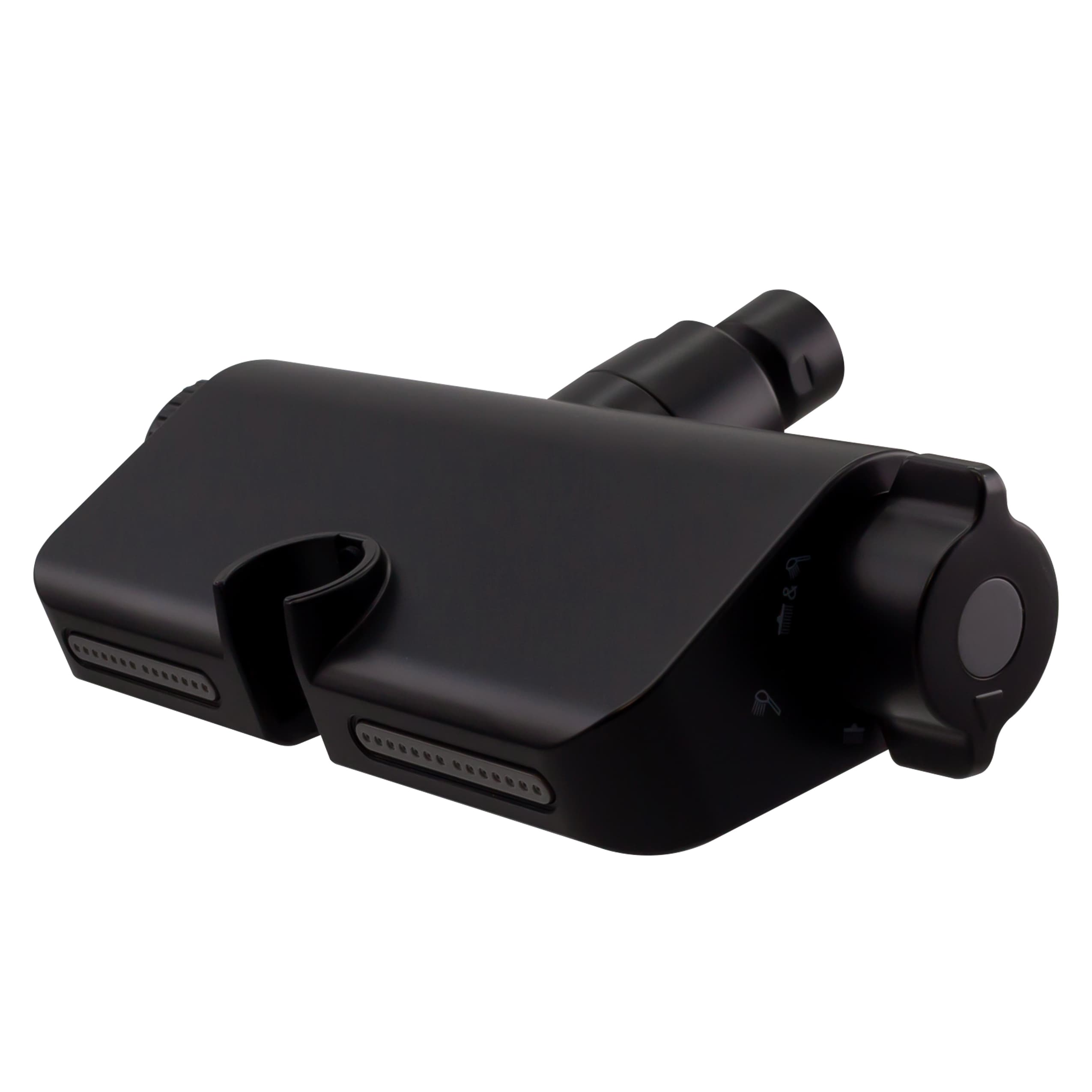 Westbrass F730-62 Shower Bracket with Front Nozzle Matte Black Chlorgon Shower Head Filter 6-Months -Filter Life