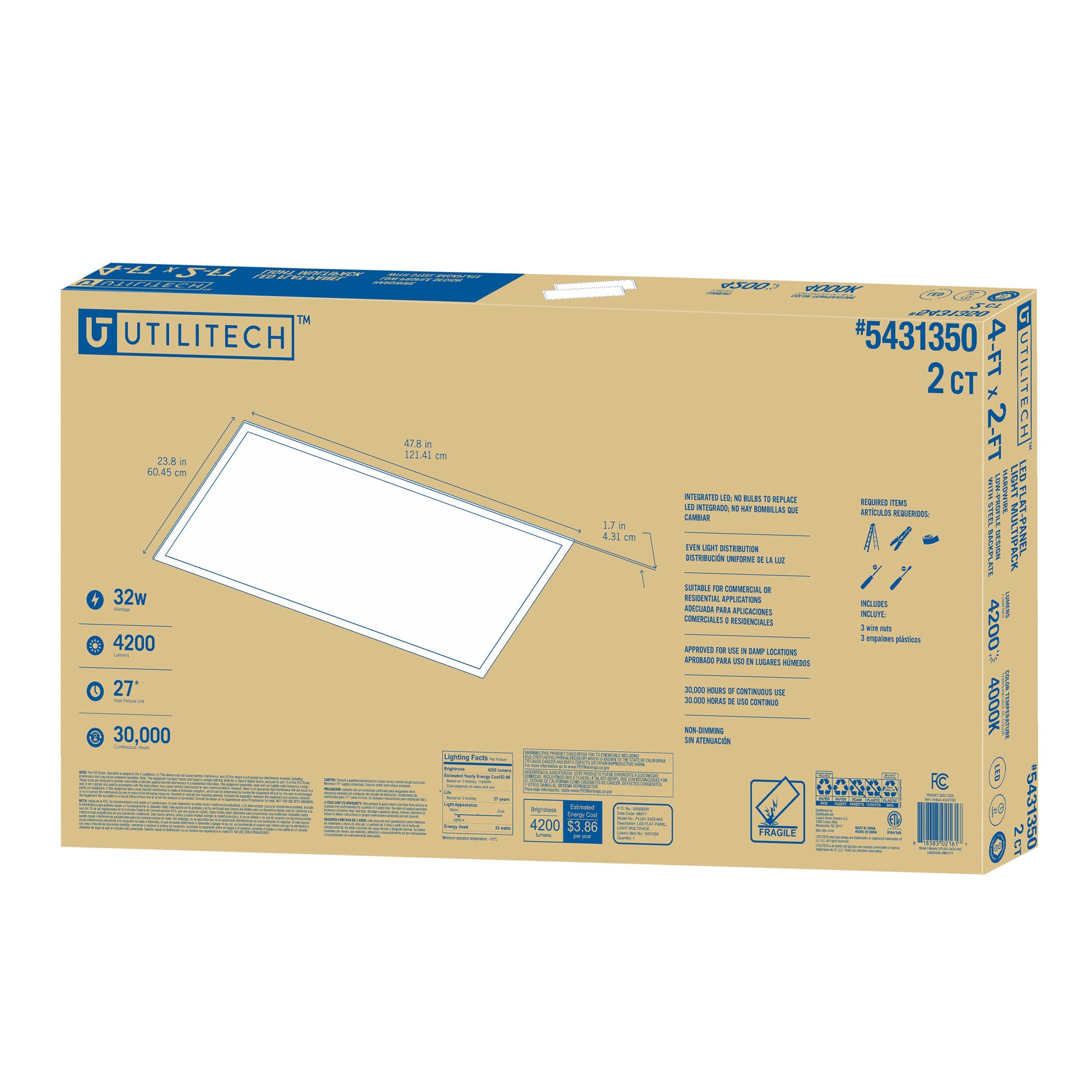 Utilitech PLU01-2432-840 Led-Panel-Lights - View #14