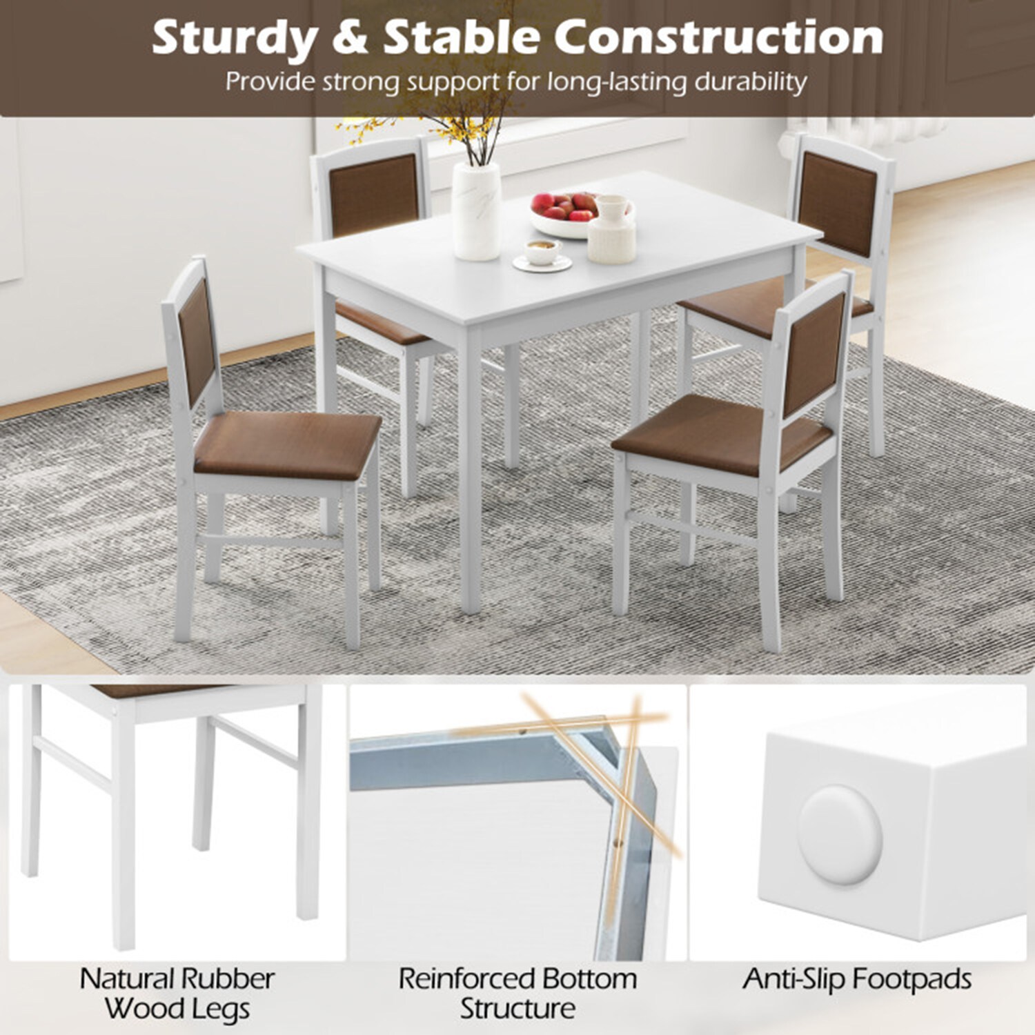 Mondawe MD-KC57178WH Dining-Sets - View #3