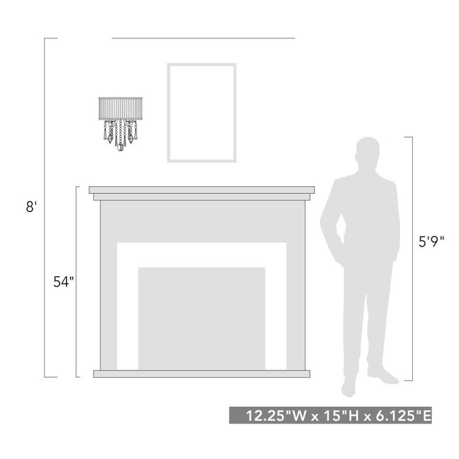 Golden Lighting Echelon 12.25-in W 2-Light Chrome Glam Wall Sconce Golden Lighting Echelon 12.25-in W 2-Light Chrome Glam Wall Sconce