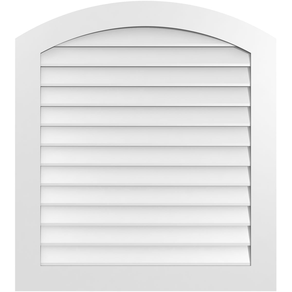 Ekena Millwork GVPAR36X4001SN 36-Inches x 40-Inches Off-white Round top PVC Gable Louver Vent