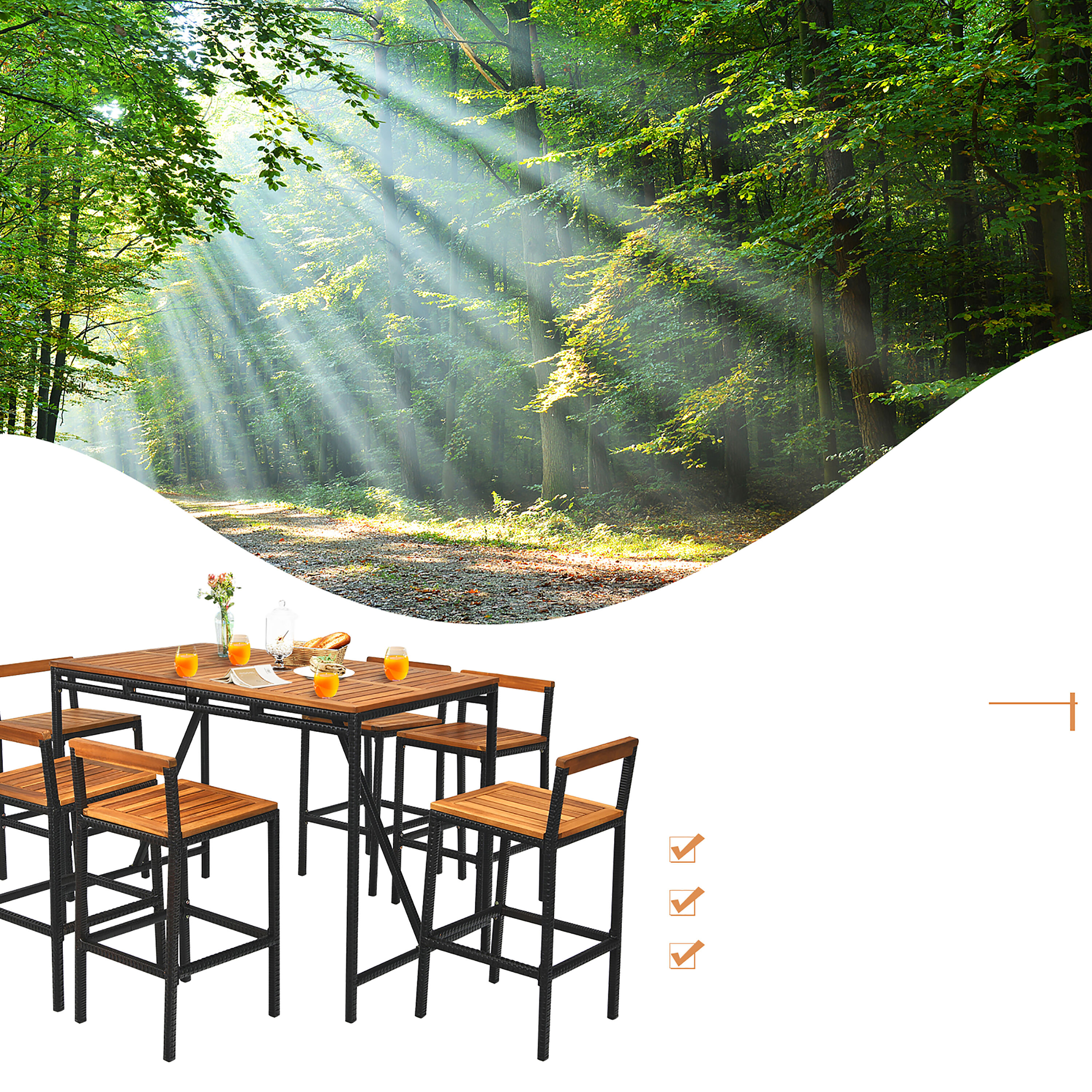 Costway HW68237+ Patio-Dining-Sets - View #3