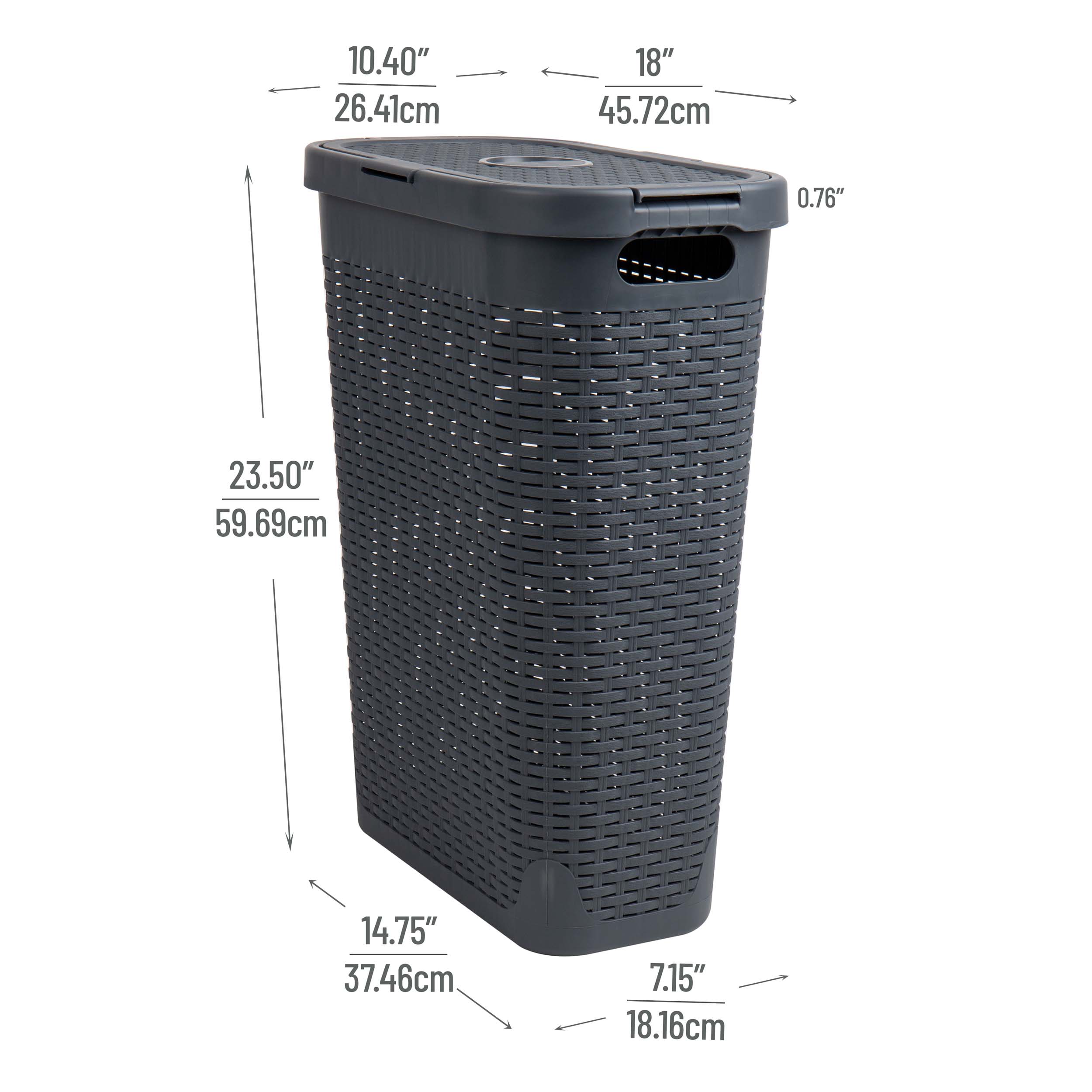 Mind Reader 40HAMP2PK-GRY Hamper-Baskets - View #3