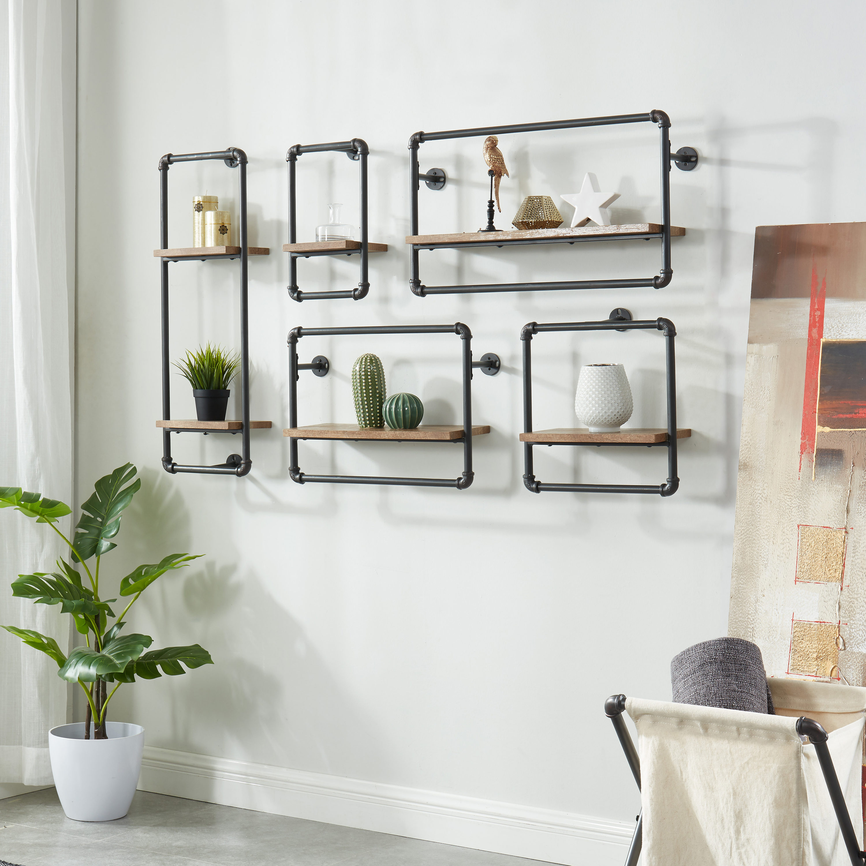 Furniture of America IDF-AC543E Wall-Mounted-Shelving - View #2