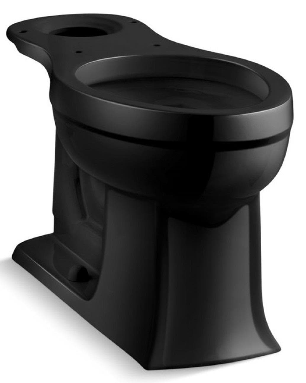 KOHLER Black Elongated Chair Height Toilet Bowl 12-in Rough-In in the ...