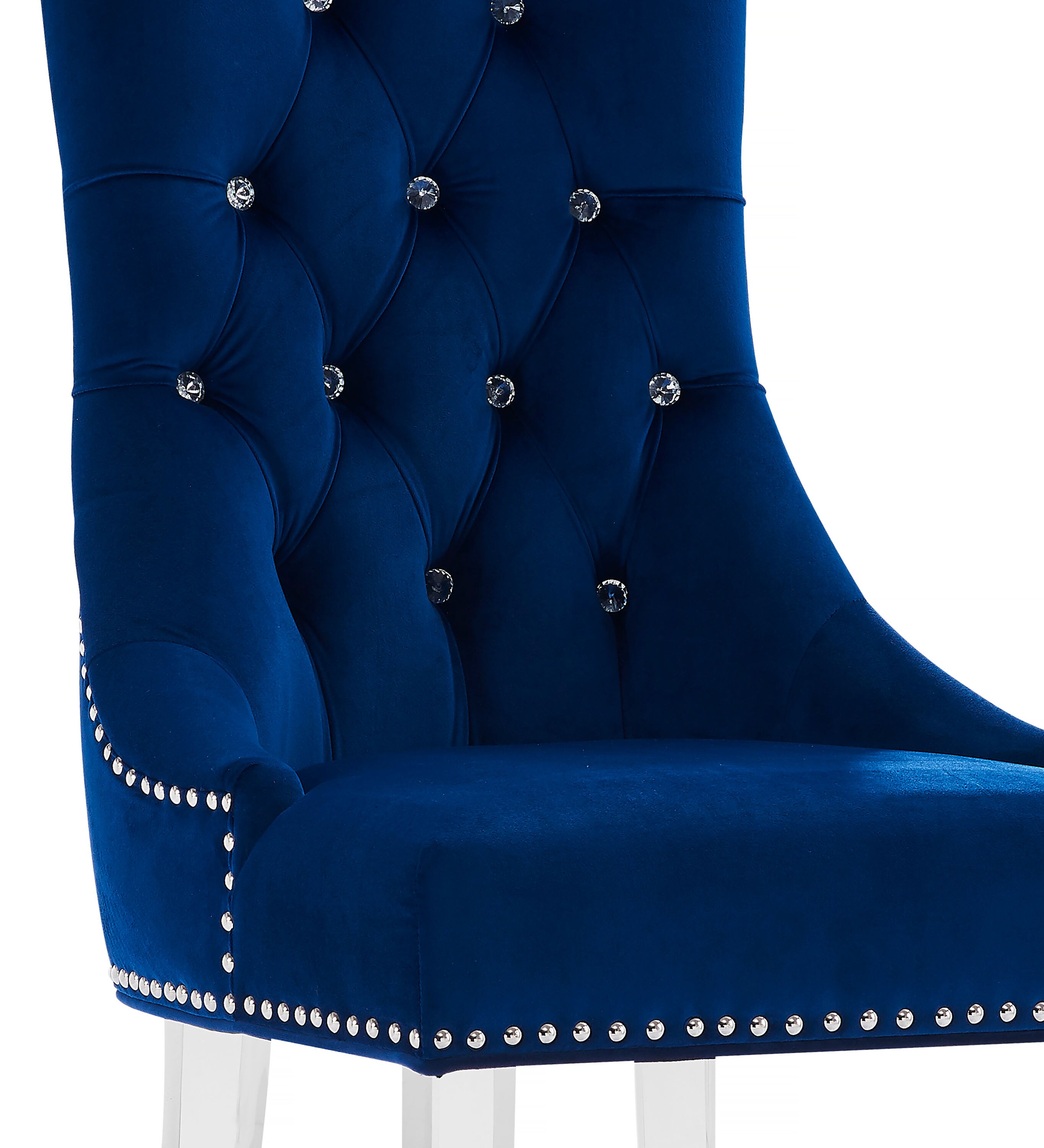 Armen Living LCGOCHBLUE Dining-Chairs - View #2