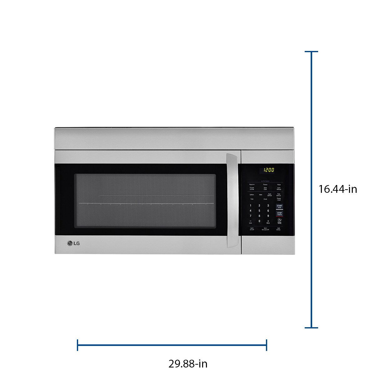 in Stainless Steel Capacity ft LG LMV1762ST 30 Inch Over the Range Microwave Oven with 1.7 cu 