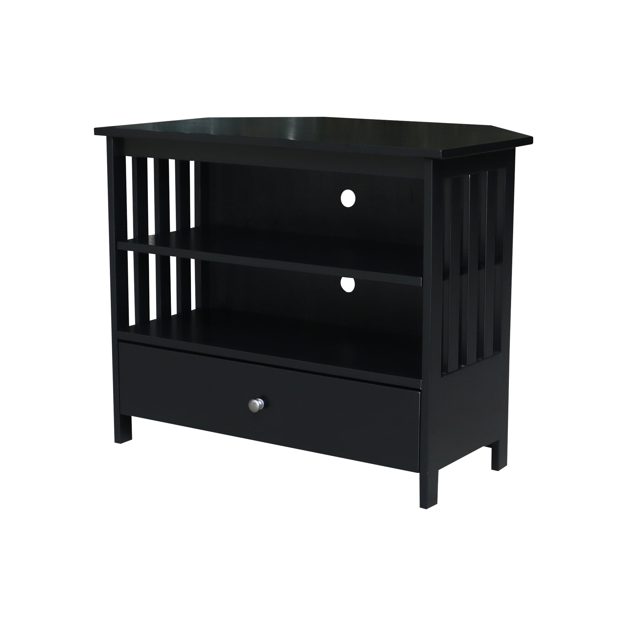International Concepts TV46-27 Traditional Black TV stand ( Accommodates TVs up to 40-in )