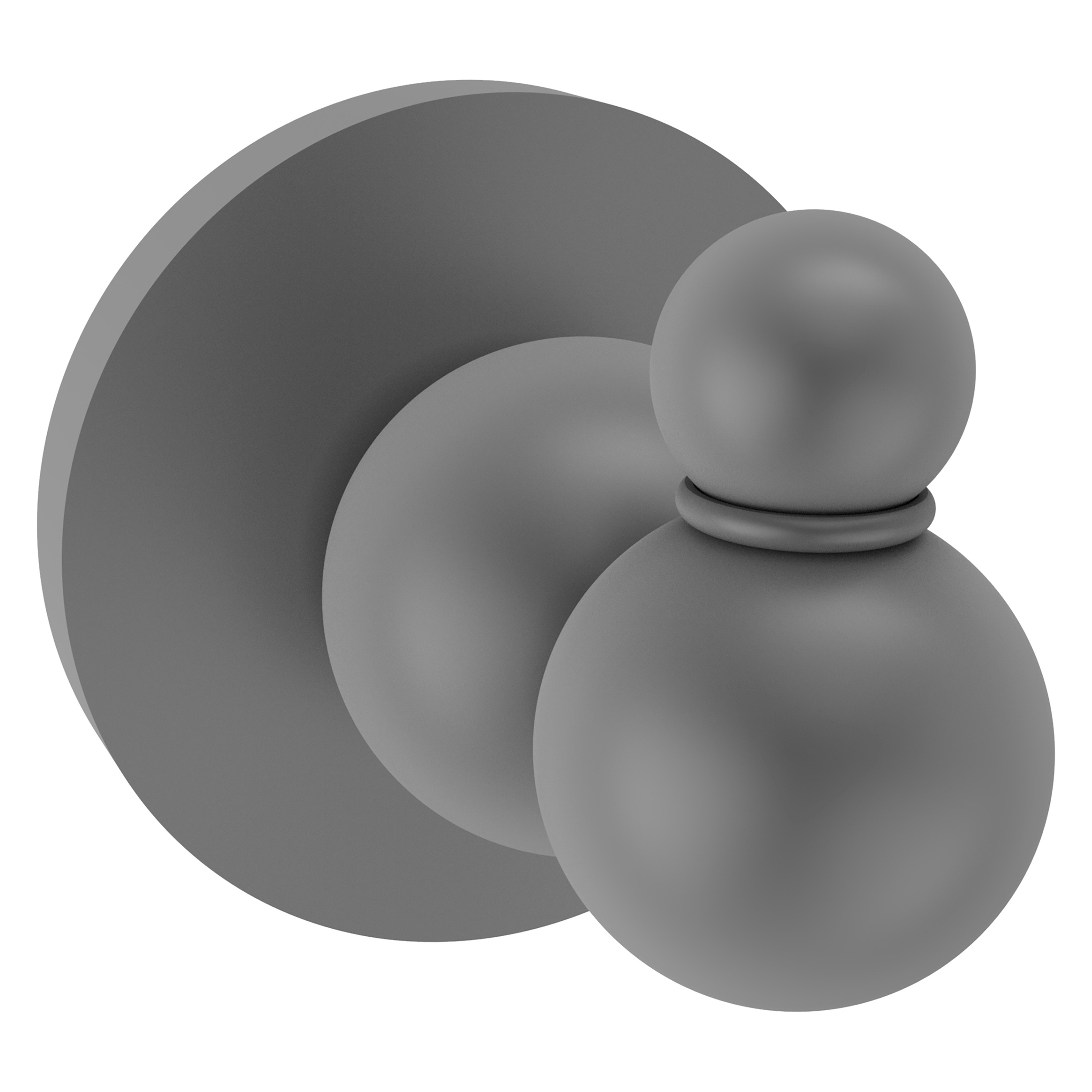 Allied Brass BL-H1-GYM Bolero Matte Gray Single -Hook Wall mount Towel Hook