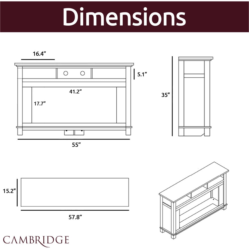 Cambridge CAM5735-1MAH Electric-Fireplaces - View #2