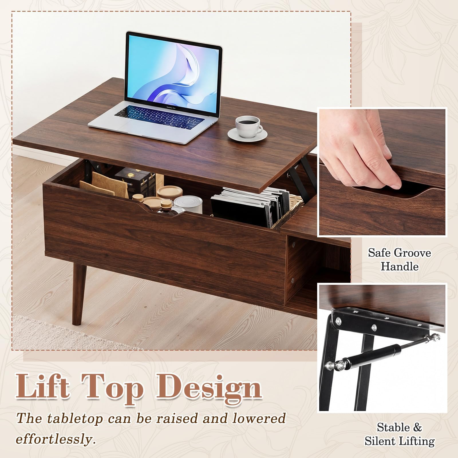 Bestier USLOW-HJ715031 Coffee-Tables - View #3