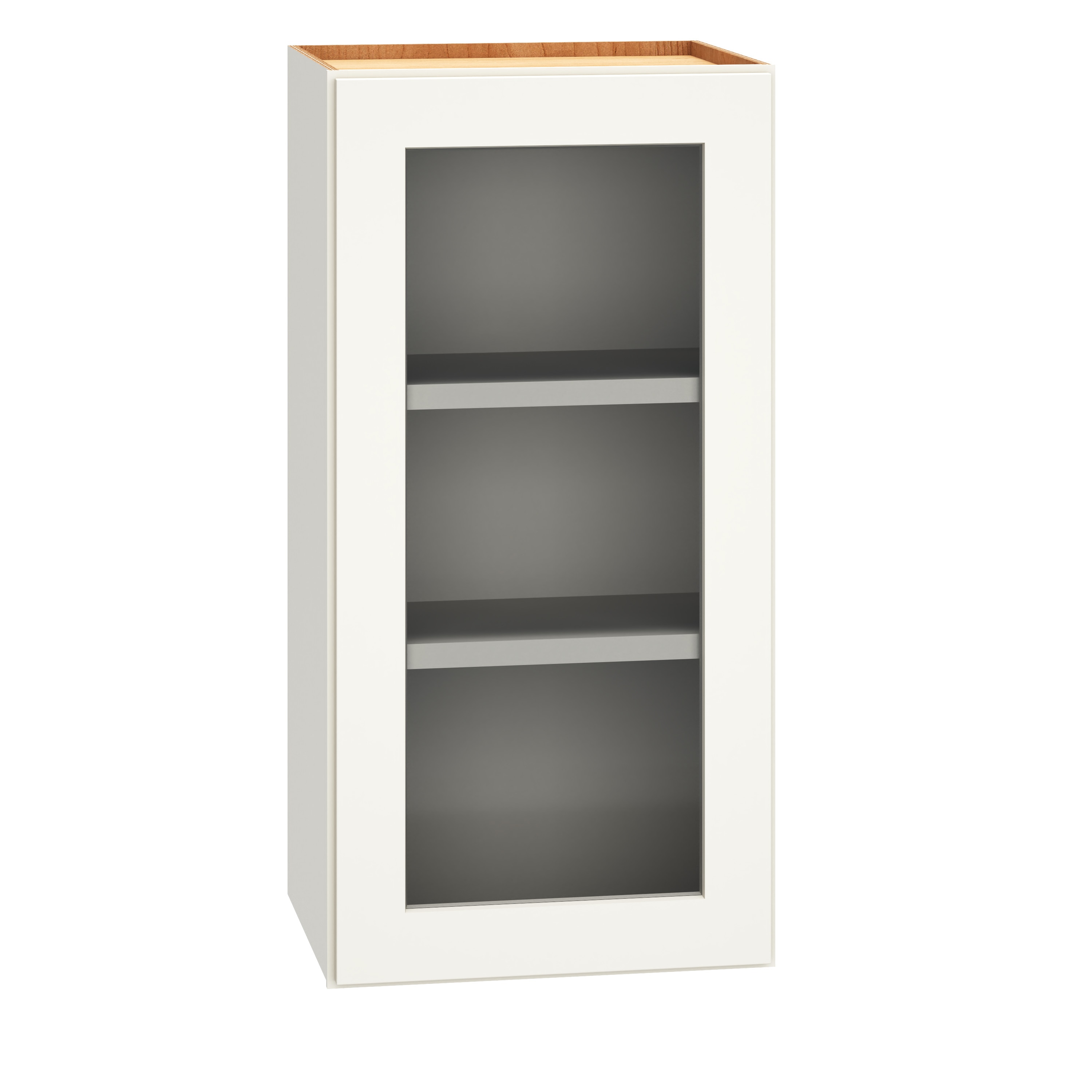Diamond Express 323 WCG1530R Jamestown 15-in W x 30-in H x 12-in D White Wall Fully assembled Plywood Cabinet (Cut for Glass Shaker)