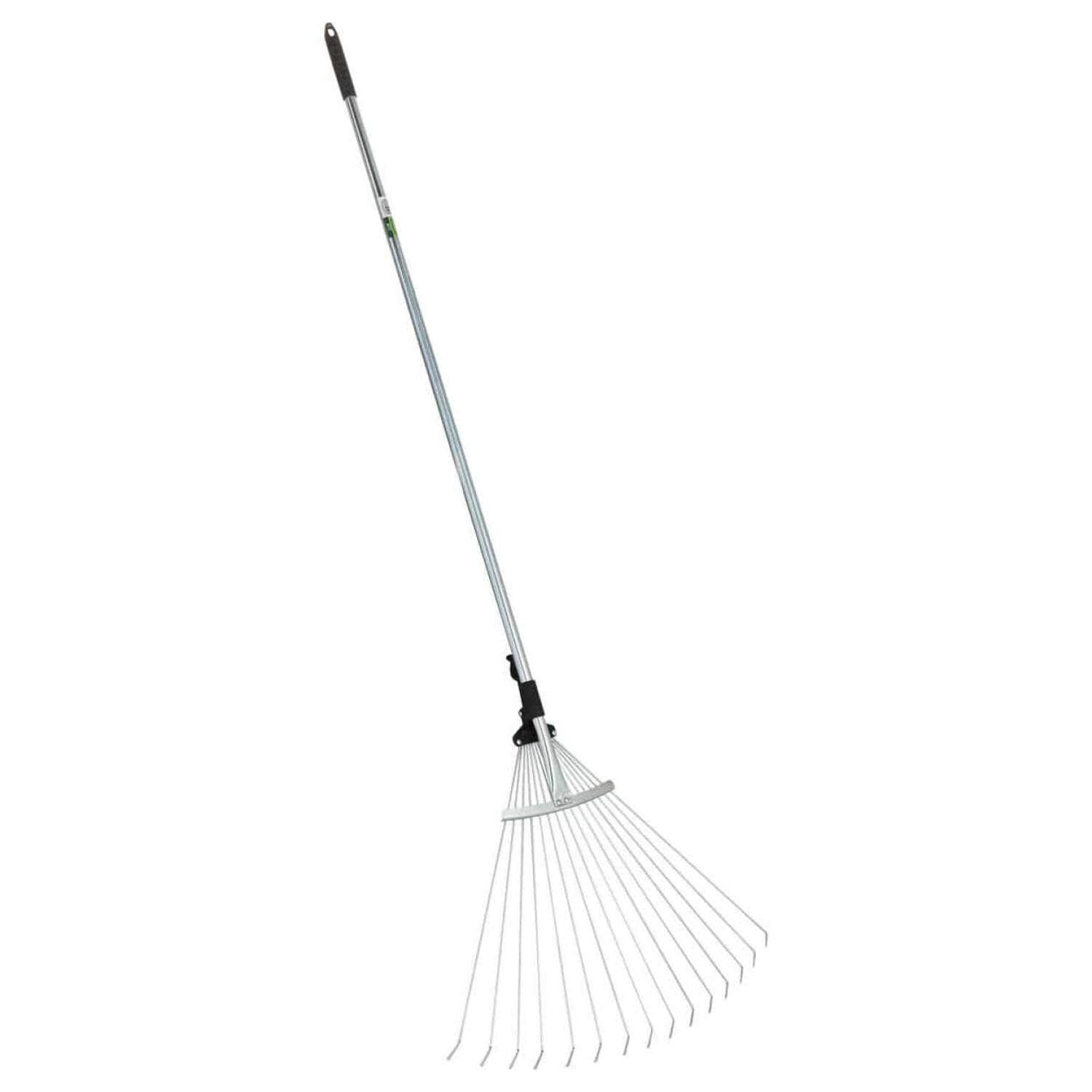 Lehman's Best Garden Steel Leaf Rake Adjustable Head Width up to 25 ...