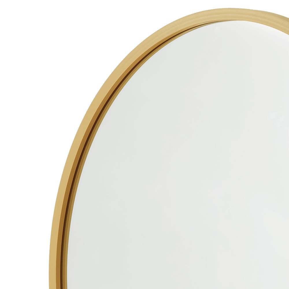 Better Bevel 18 in. W x 18 in. H Rubber Framed Round Bathroom Vanity Mirror in Sage Green