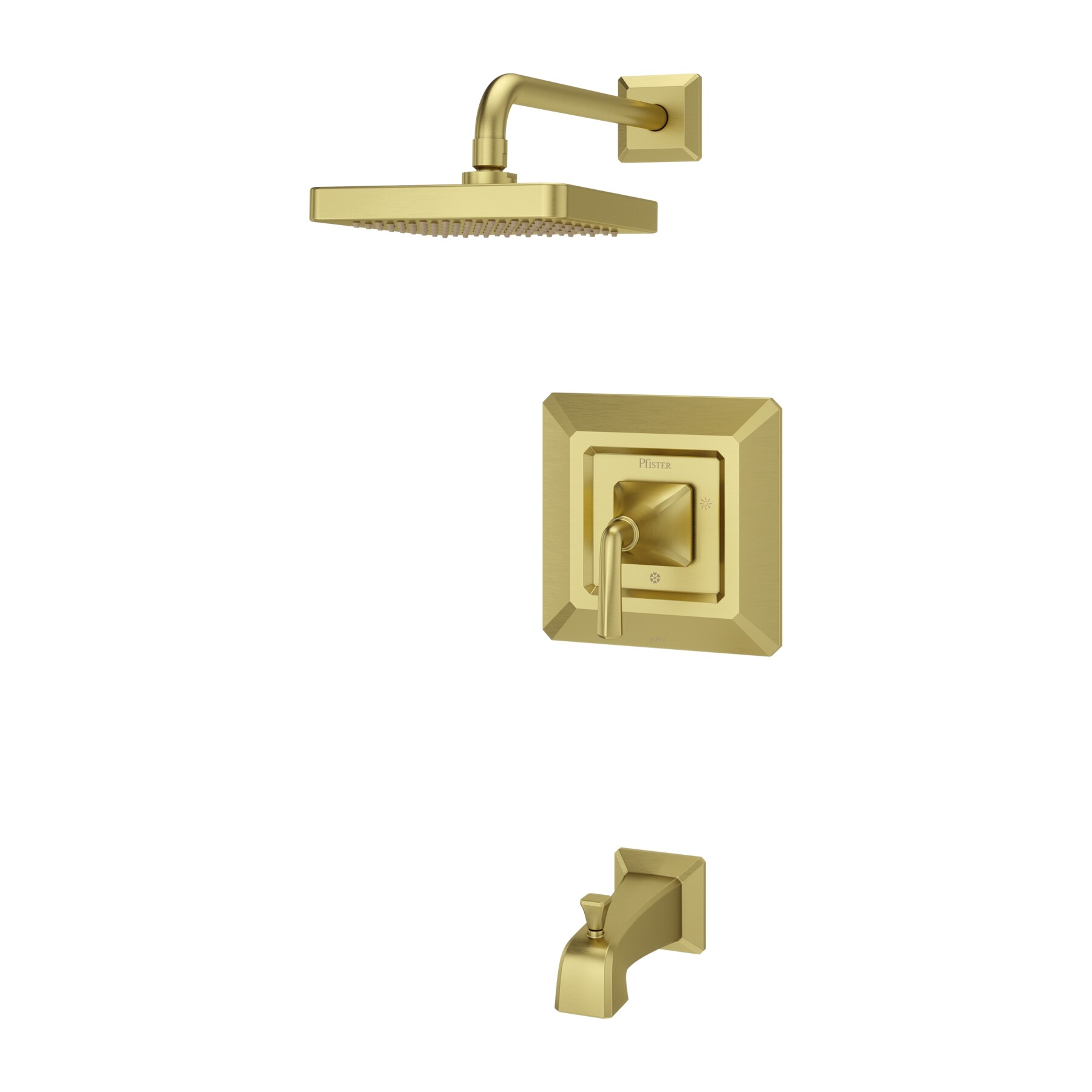 Pfister LG89-8FEBG Park Avenue Brushed Gold 1-handle Single function 7-Inches Square Bathtub and shower Faucet