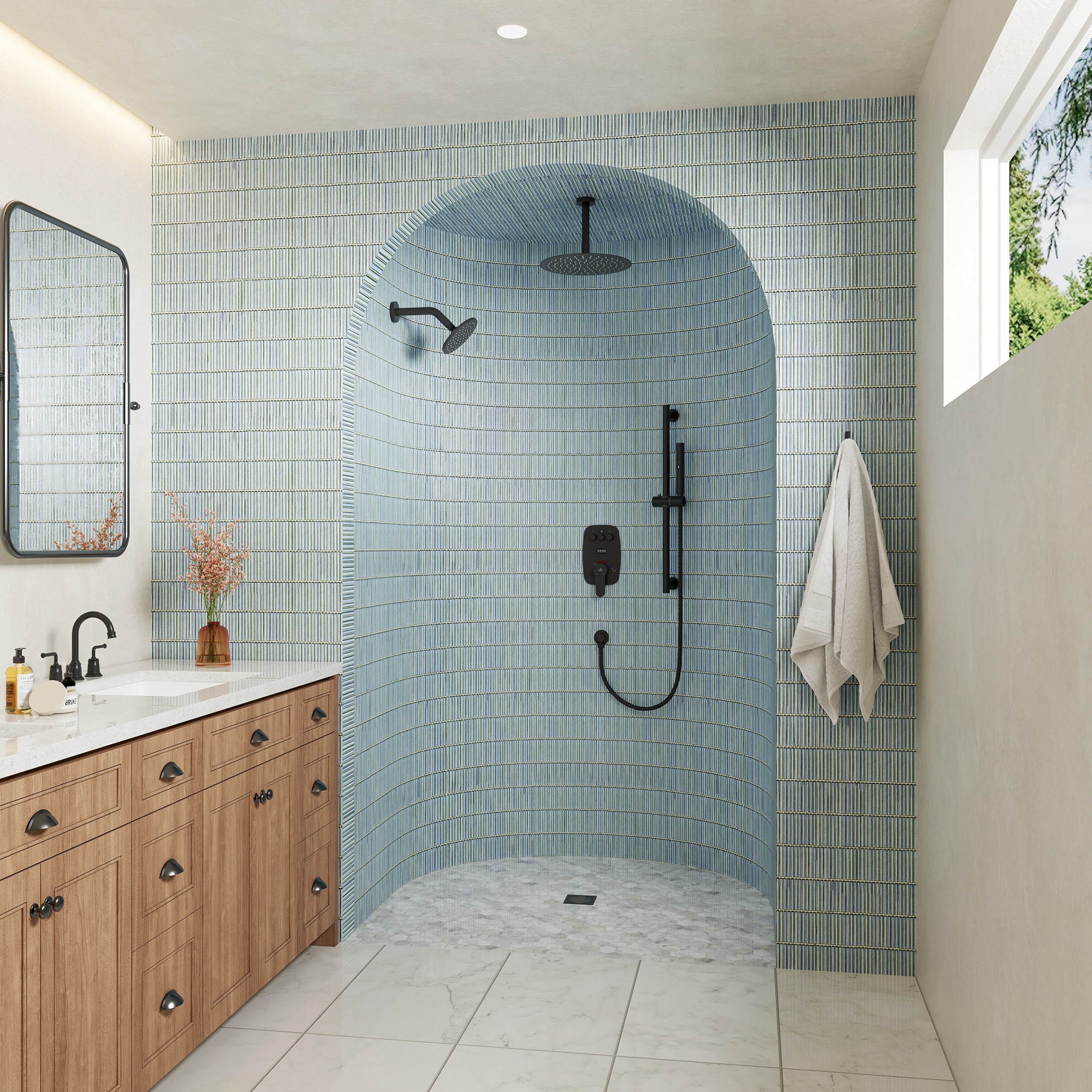 CASAINC M6340-A-10-BN Showerhead-Bar-Panels - View #3