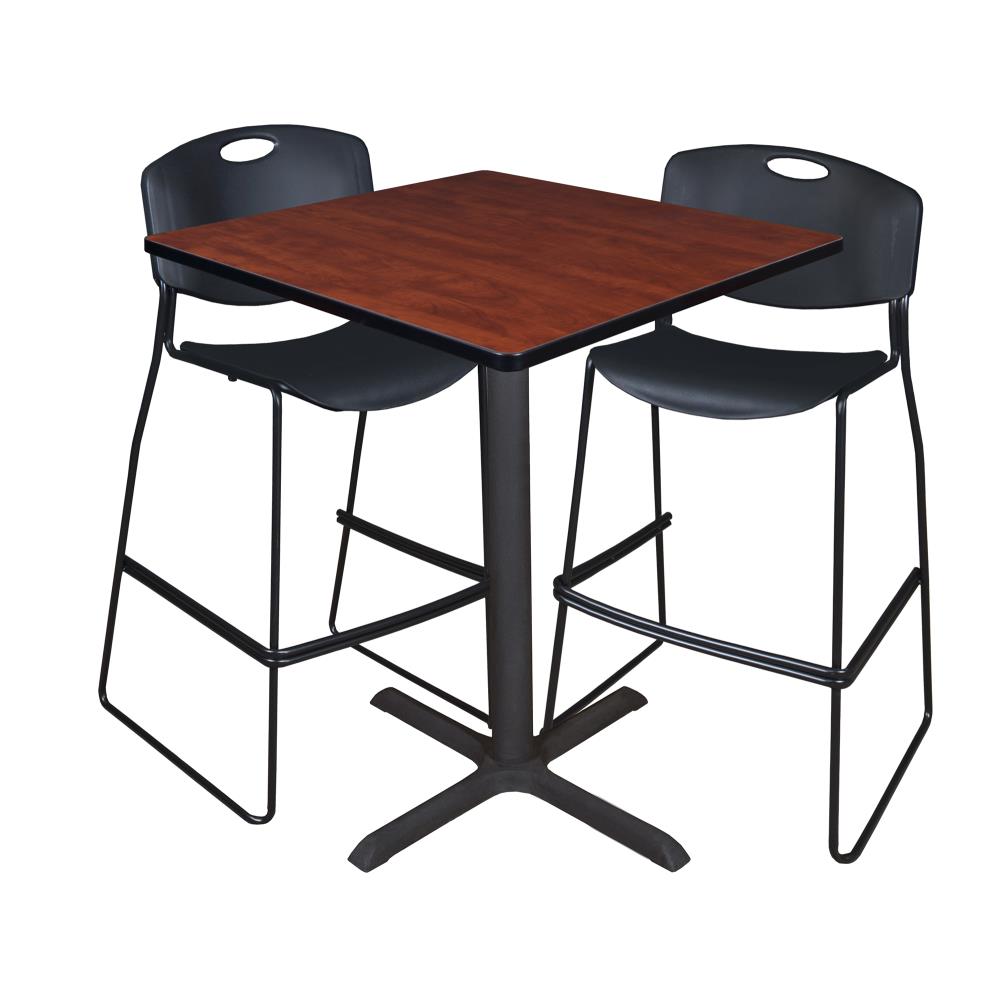 Regency TCB3636CH4495BK Breakroom Red 4-Person Training Table (36-in W x 42-in H)