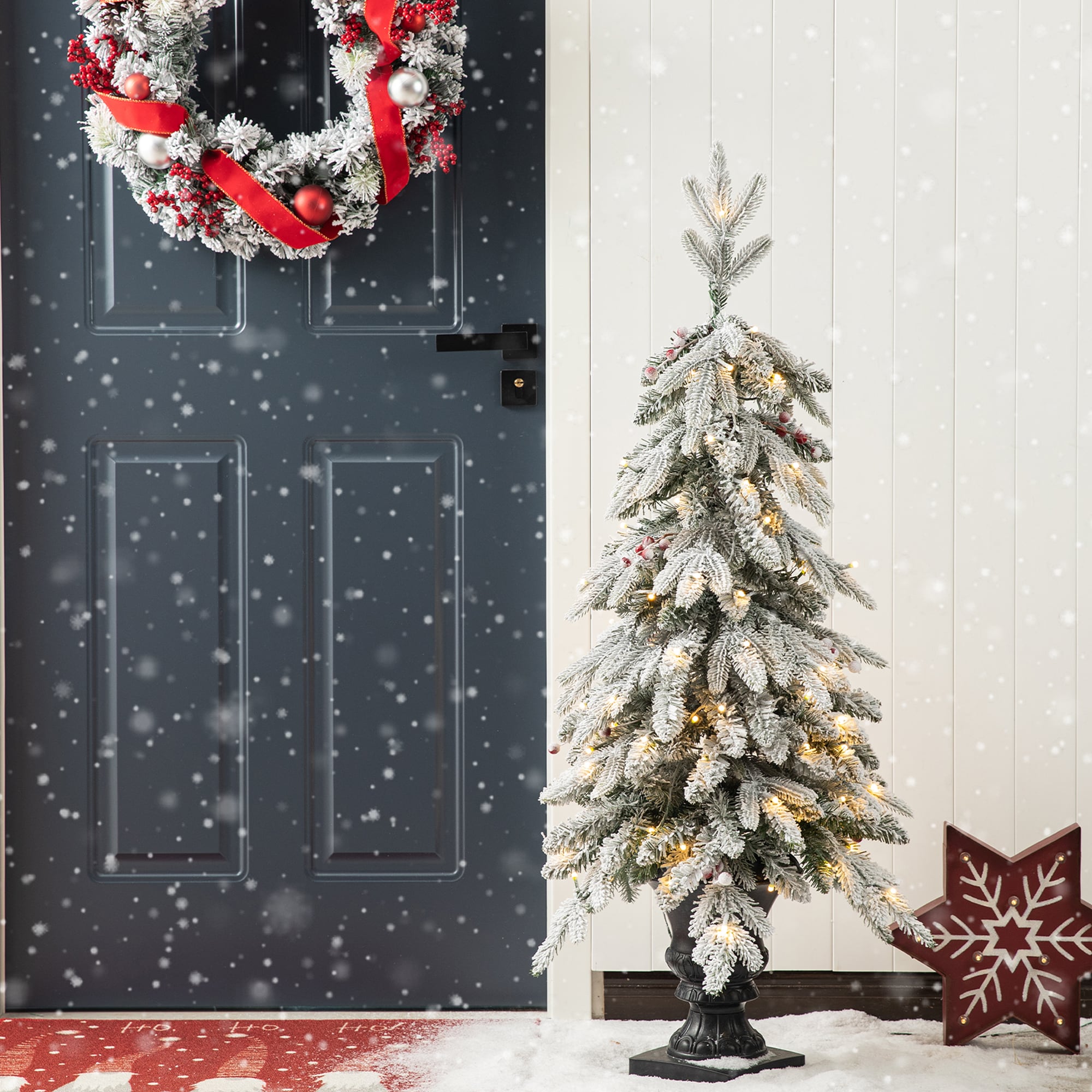 Glitzhome 2030800016 Artificial-Christmas-Trees - View #2