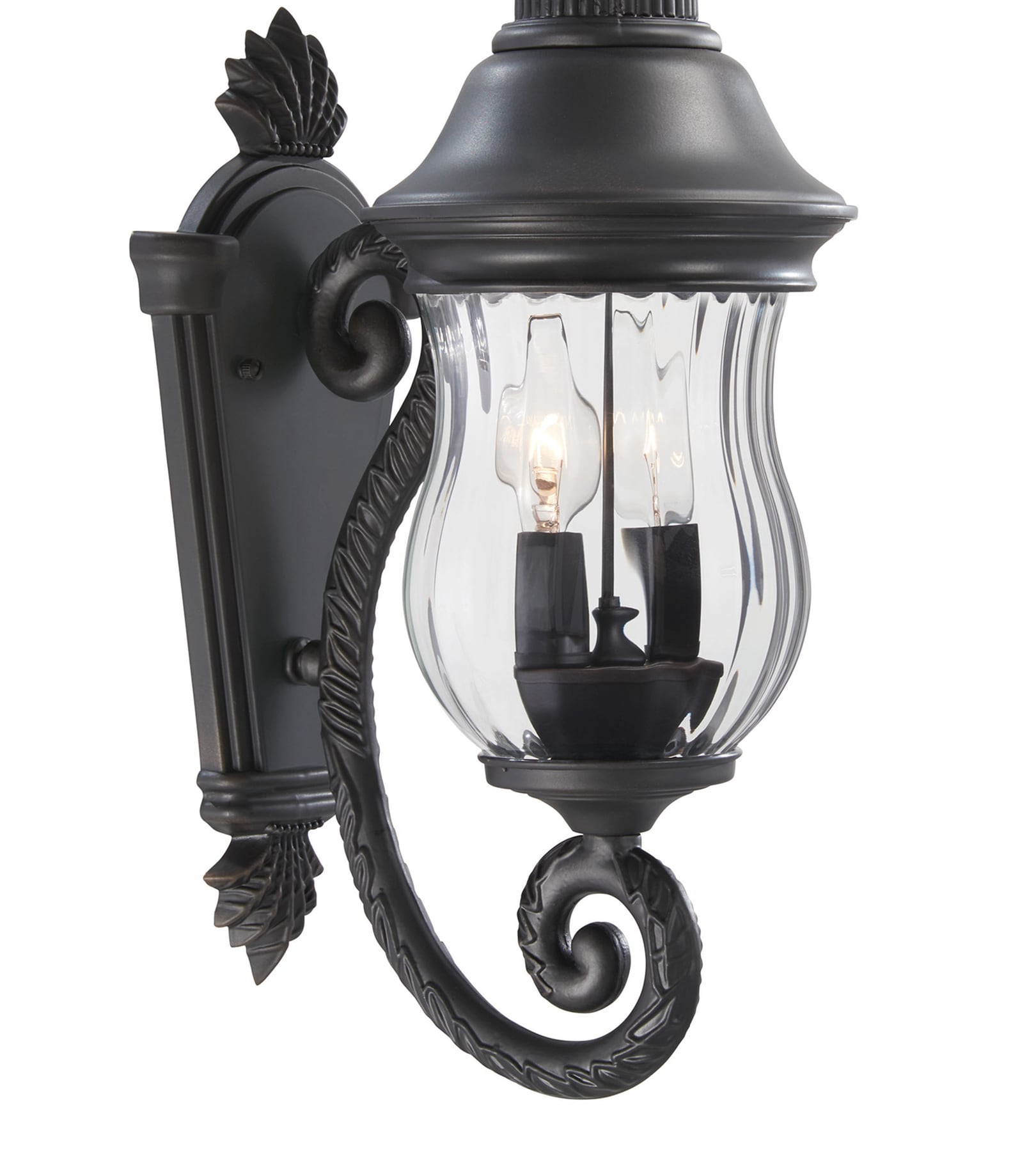 Heritage Bronze and Black 19.5" Outdoor Wall Sconce with Clear Glass
