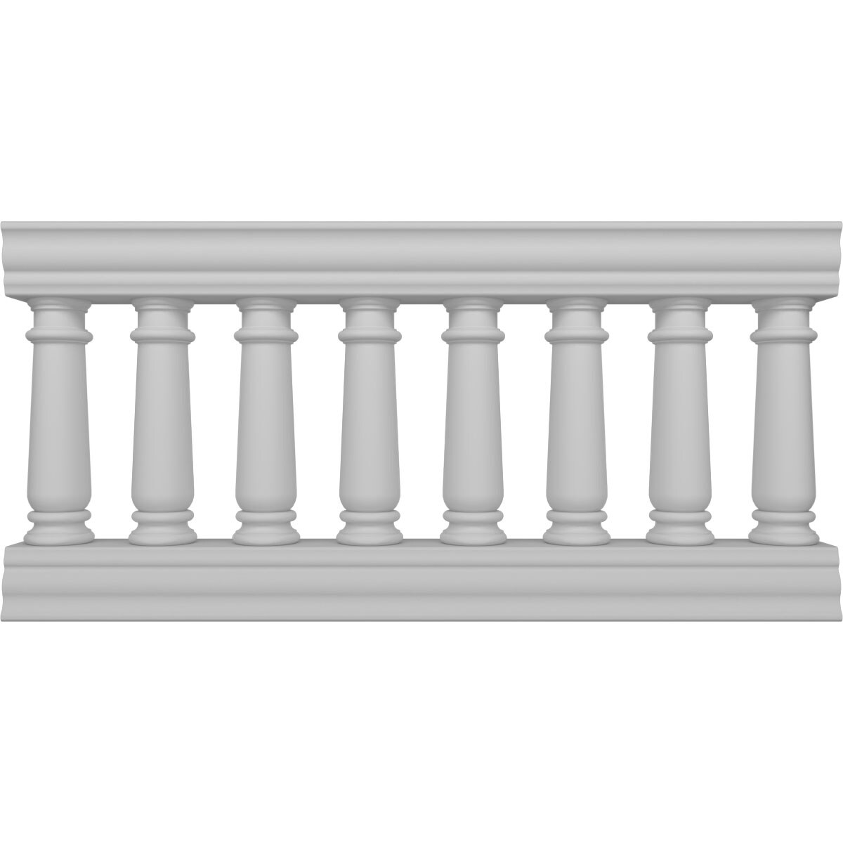 Ekena Millwork BALK32X060WEN FiberThane 5-Feet x 32-Inches Wellington Fiberglass Deck Rail Kit