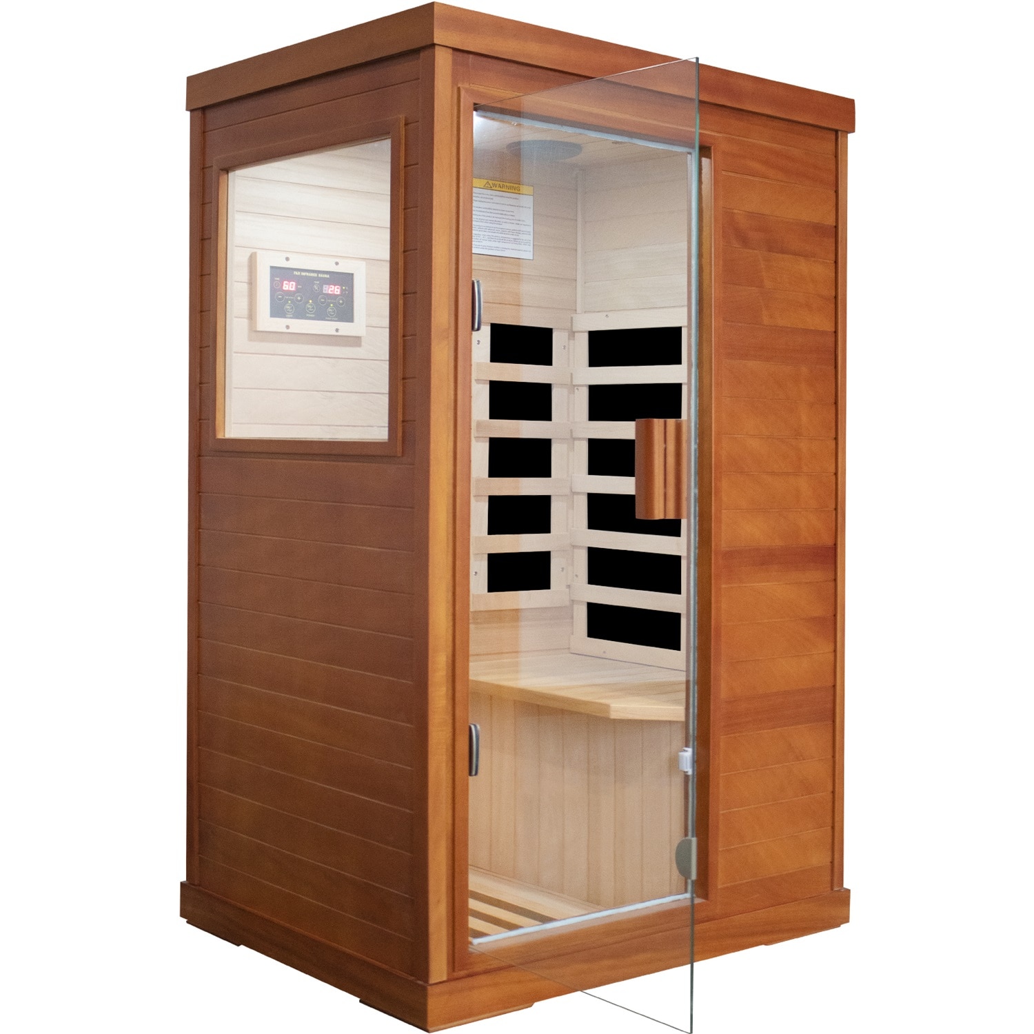 Mondawe MO-RG00019 61.6-in H x 27.55-in W x 35.23-in D Wood Infrared sauna
