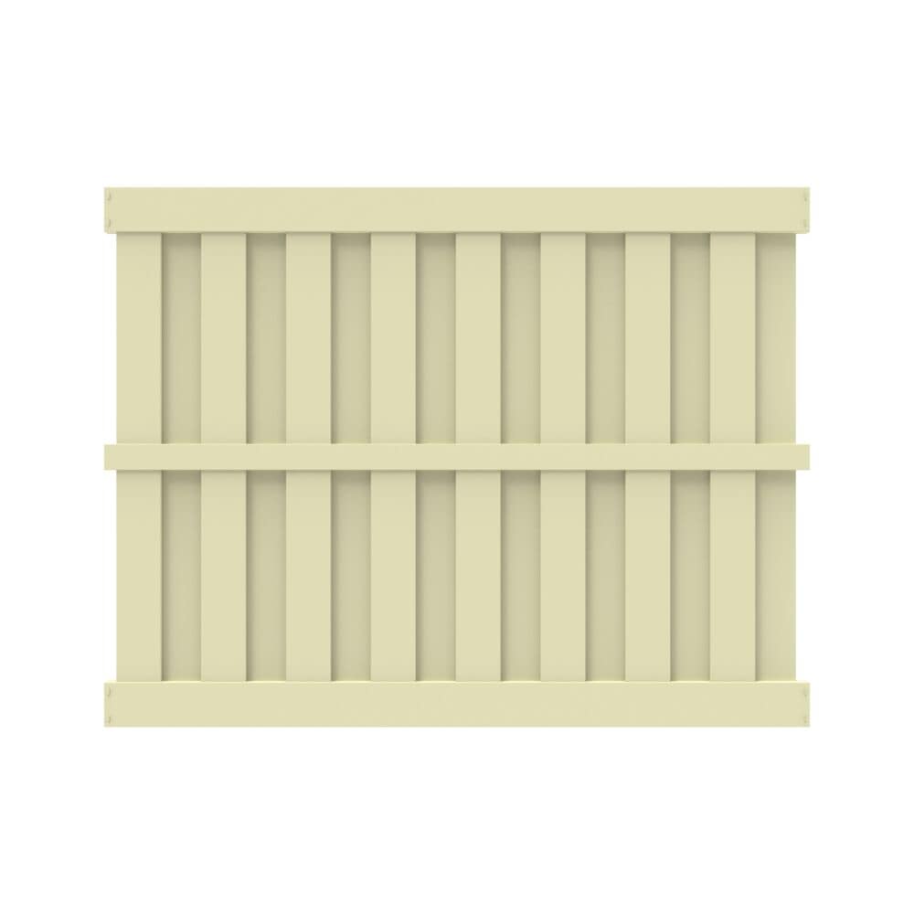 Freedom 73045697 Birchdale 6-ft H x 8-ft W Sand Privacy Vinyl Fence panel (Unassembled)