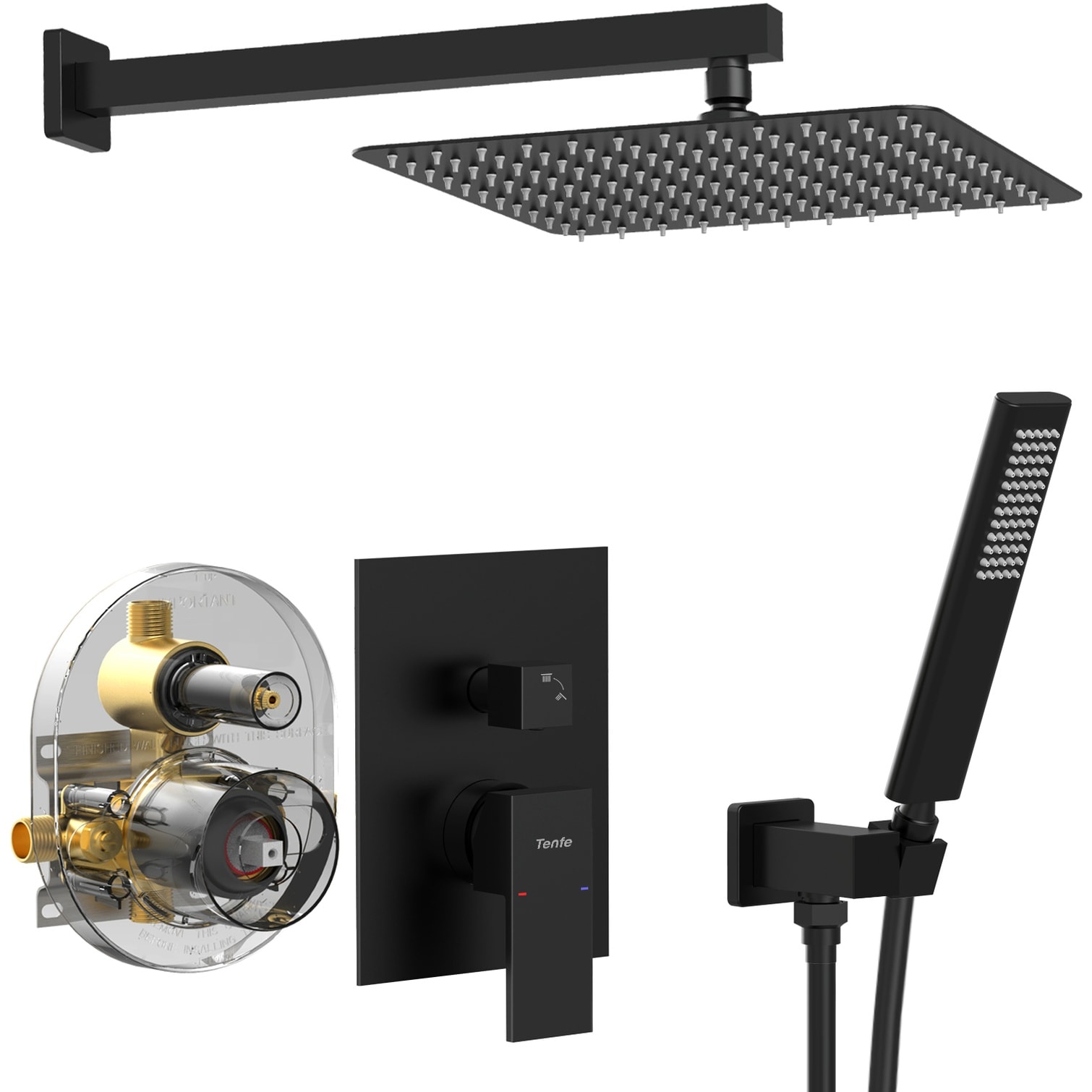 sunjurt XB8U22BKCWGS Fixed-Showerhead - View #2
