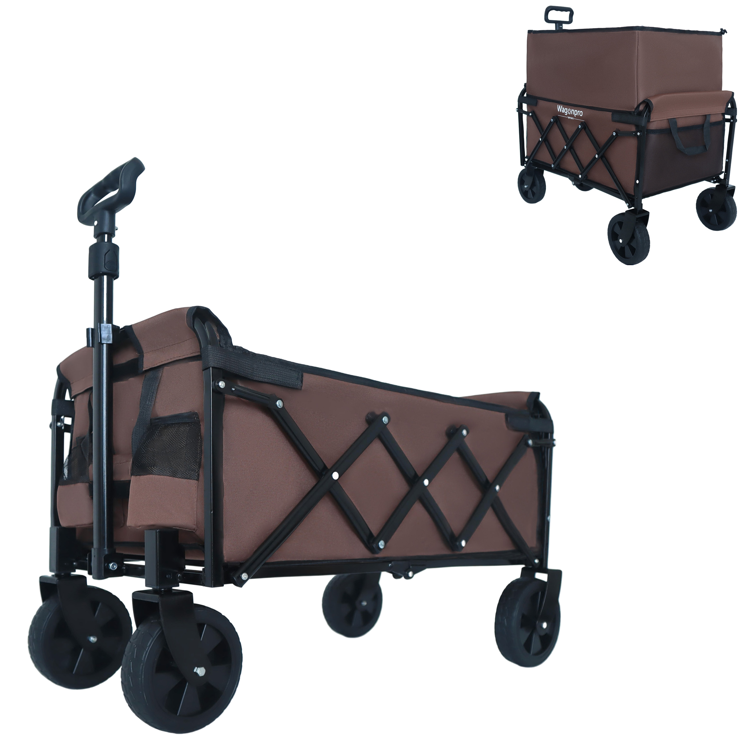 ZAKLOOP Expandable Dual-Layer Utility Wagon with 100 Extra Space ...