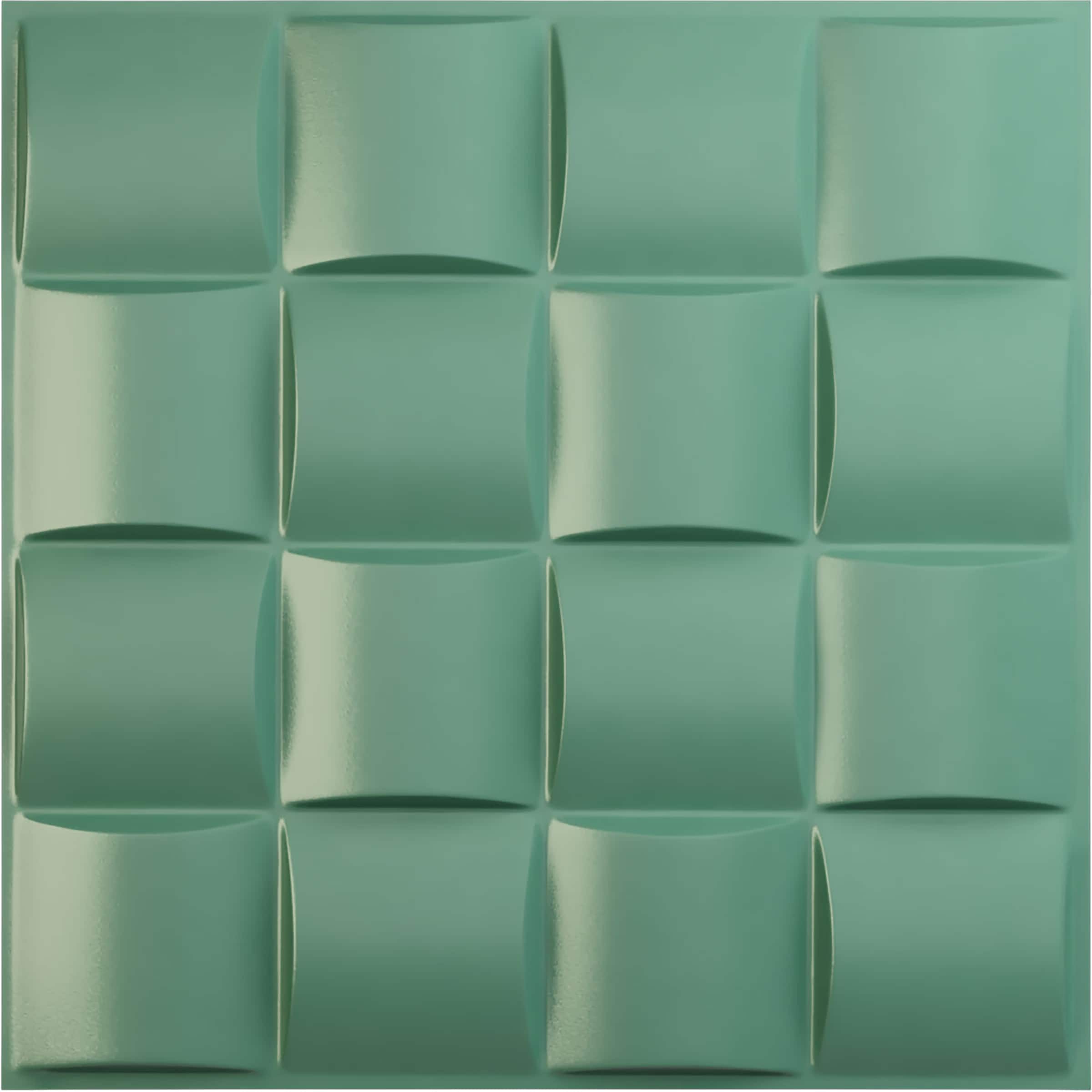 Ekena Millwork WP20X20BAFSM-CASE-12 19-5/8-in x 19-5/8-in Embossed Paintable/Stainable Green PVC Wall Panel ( 12 -Pack, Covers 32.04 )