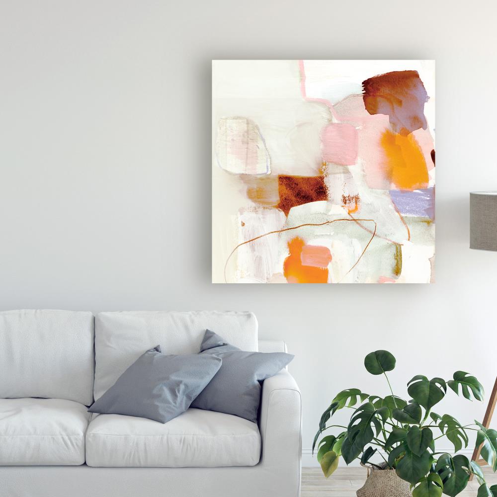 Trademark Fine Art WAG10551-C1414GG Victoria Borges "Ravel Ii" 14x14 Canvas Art Victoria Borges Multicolor 14-Inches H x 14-Inches W Abstract Canvas Print