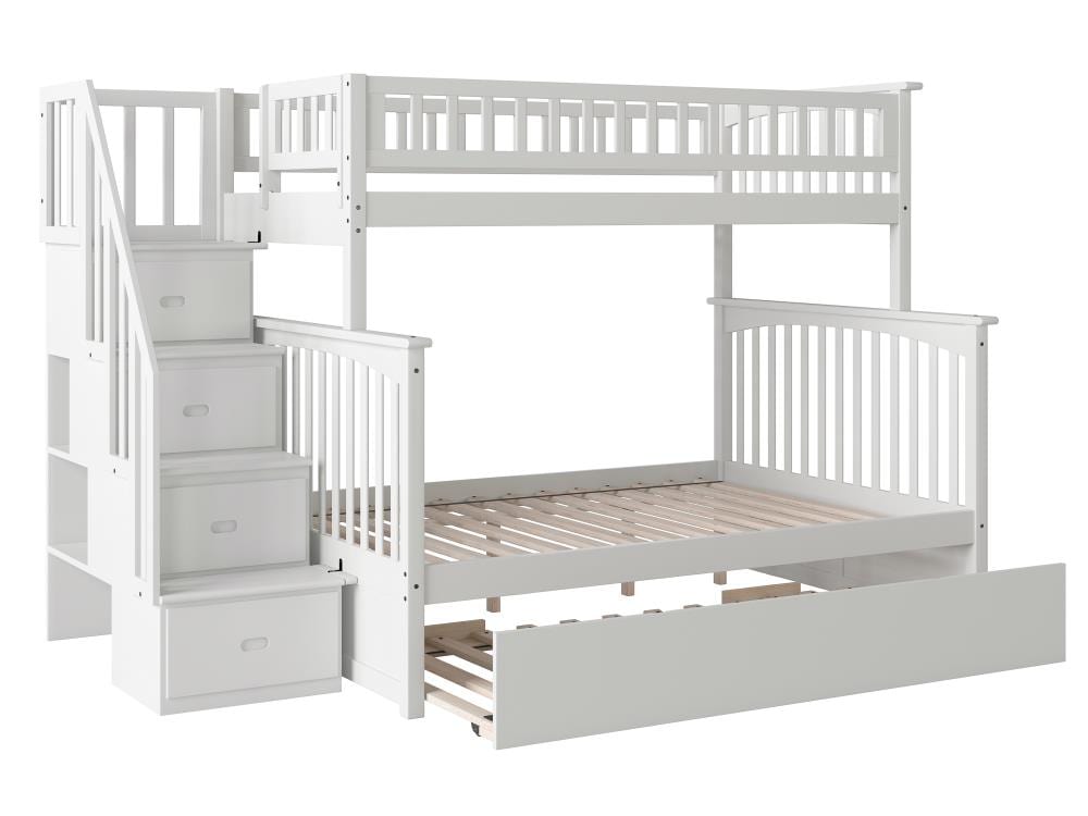 Columbia Staircase Bunk Bed Twin, Full Stair Bunk Beds Twin Over Size