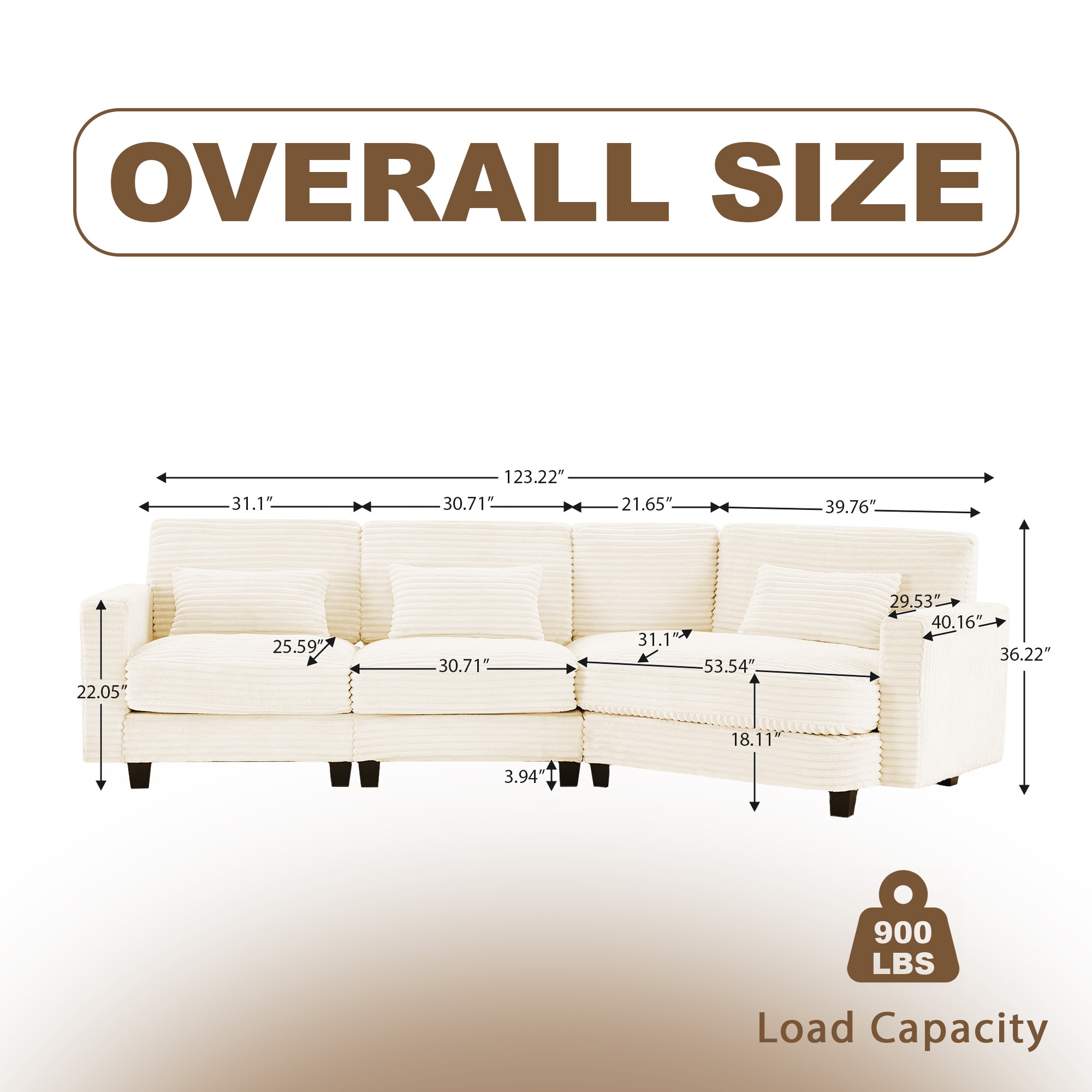 VOUA SAF-NAPDPU-BE Sofas-Loveseats - View #3