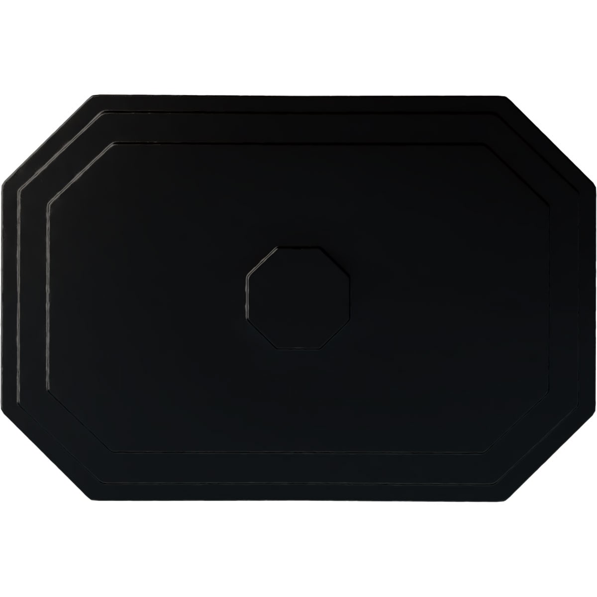 Ekena Millwork CM25FEBLF Felix 25.25-in W x 17.25-in L Painted Jet Black Polyurethane Whole Ceiling Medallion